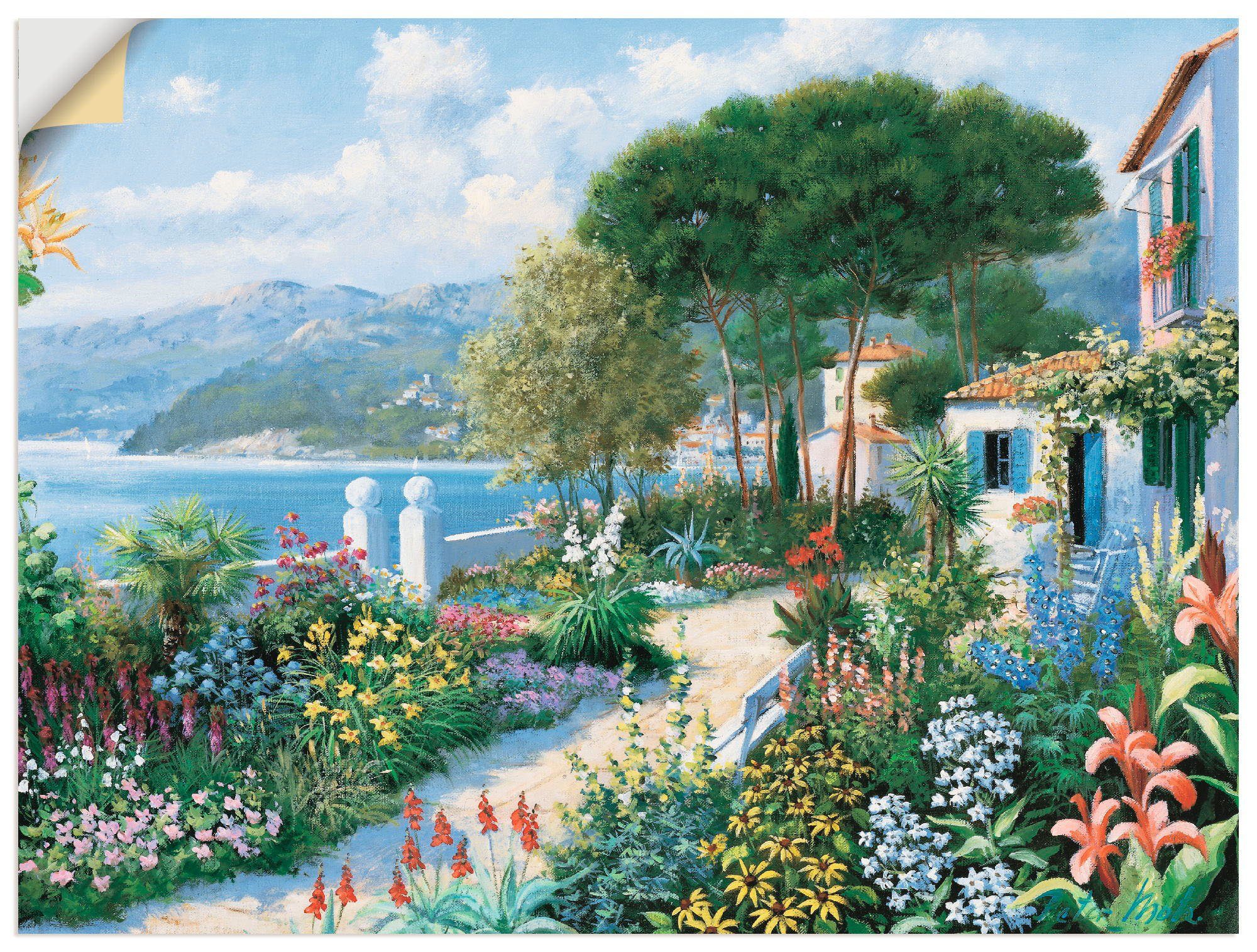 Artland Wandbild Verstecktes Paradies, Garten (1 St), als Leinwandbild, Wandaufkleber oder Poster in versch. Größen