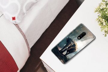 MuchoWow Handyhülle Elefant - Tiere - Licht - Wald - Natur - Wildtiere, Phone Case, Handyhülle OnePlus 7, Silikon, Schutzhülle