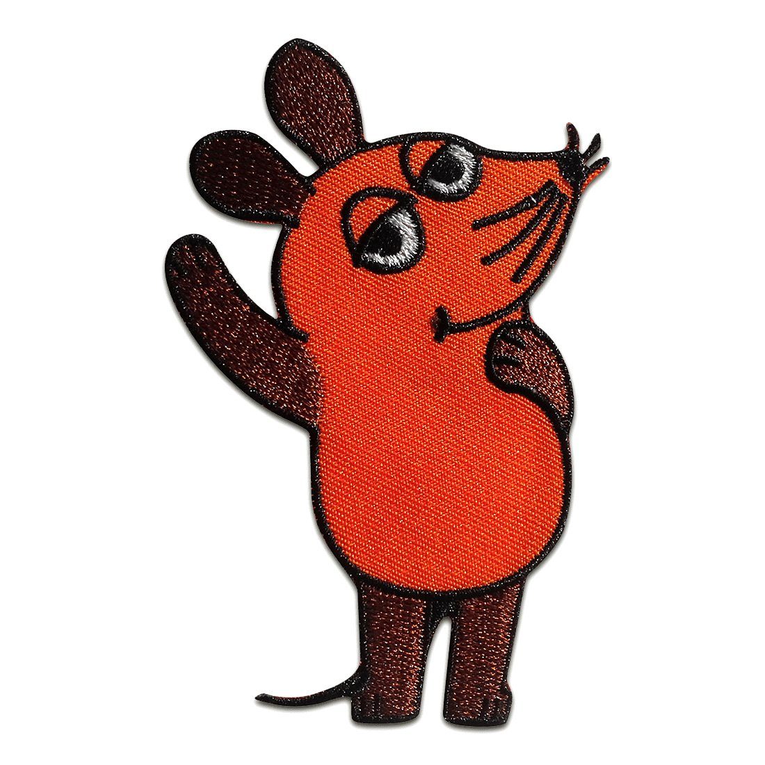 Die Sendung mit der Maus Aufnäher Bügelbild, Aufbügler, Applikationen, Patches, Flicken, zum aufbügeln, Polyester, Maus Sendung mit der Maus Kinder - Größe: 9 x 5,5 cm