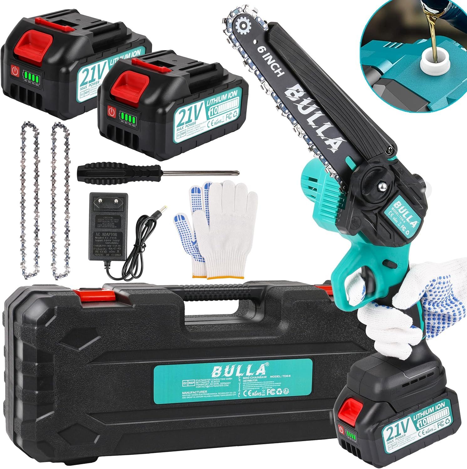 Vivitar Akku-Kettensäge mit Brushless-Motoren und mit günstig online kaufen