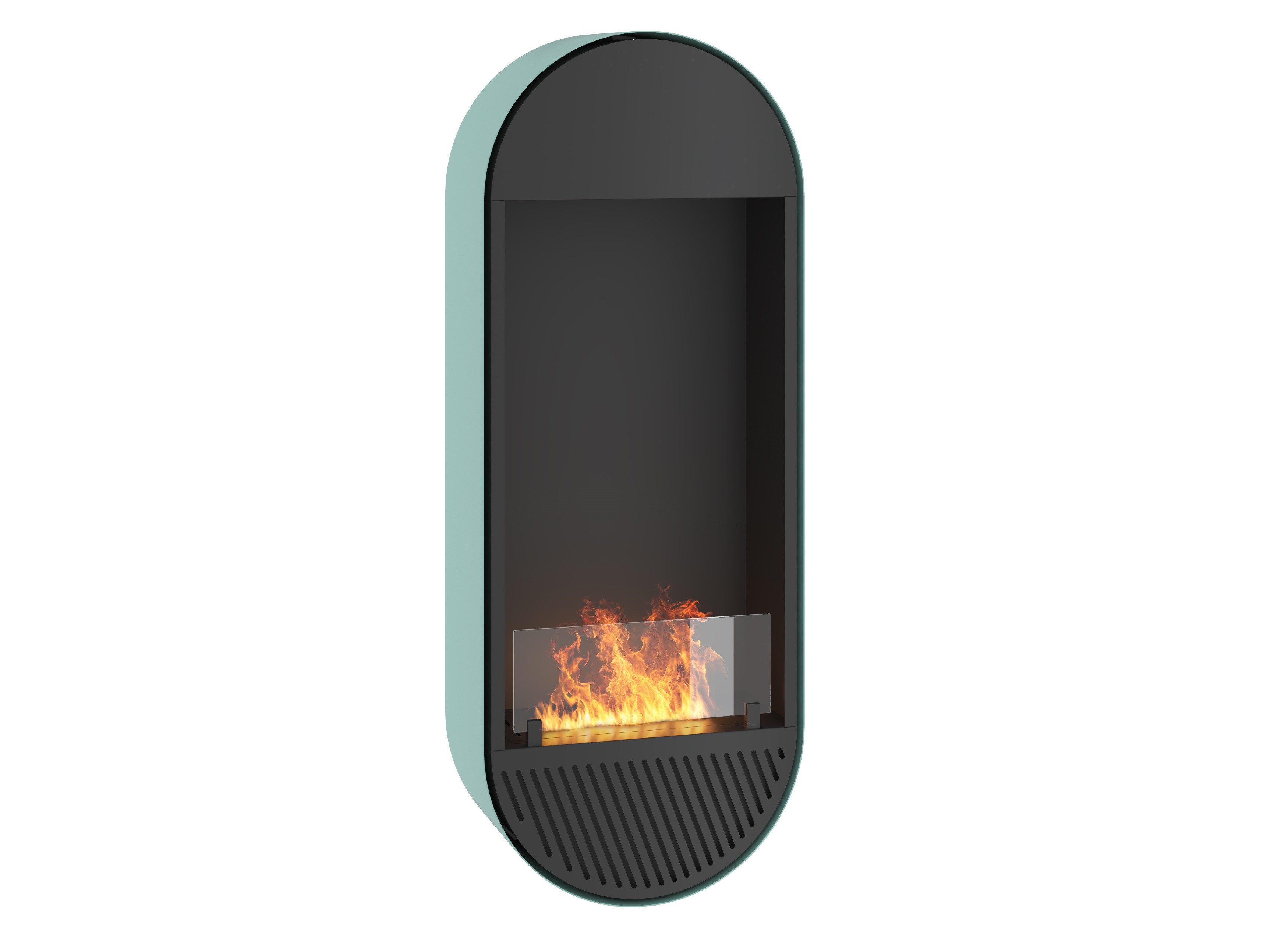 Infire Echtfeuer-Dekokamin Incyrcle Slim Vertical Ethanolkamin, TÜV zertifiziert, bis 2 KW Heizleistung