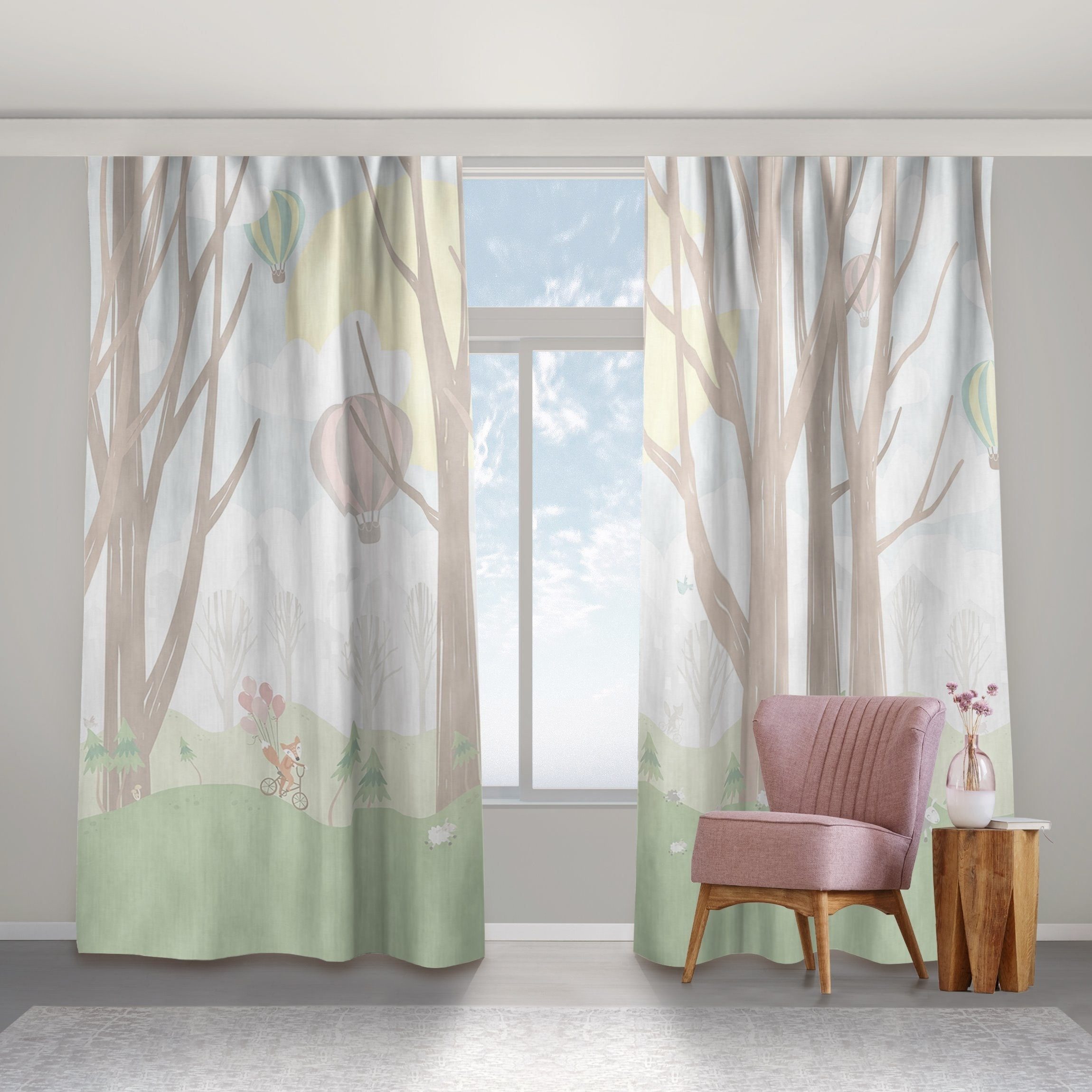 Bilderdepot24 Vorhang Gardine Natur Wald Modern günstig online kaufen
