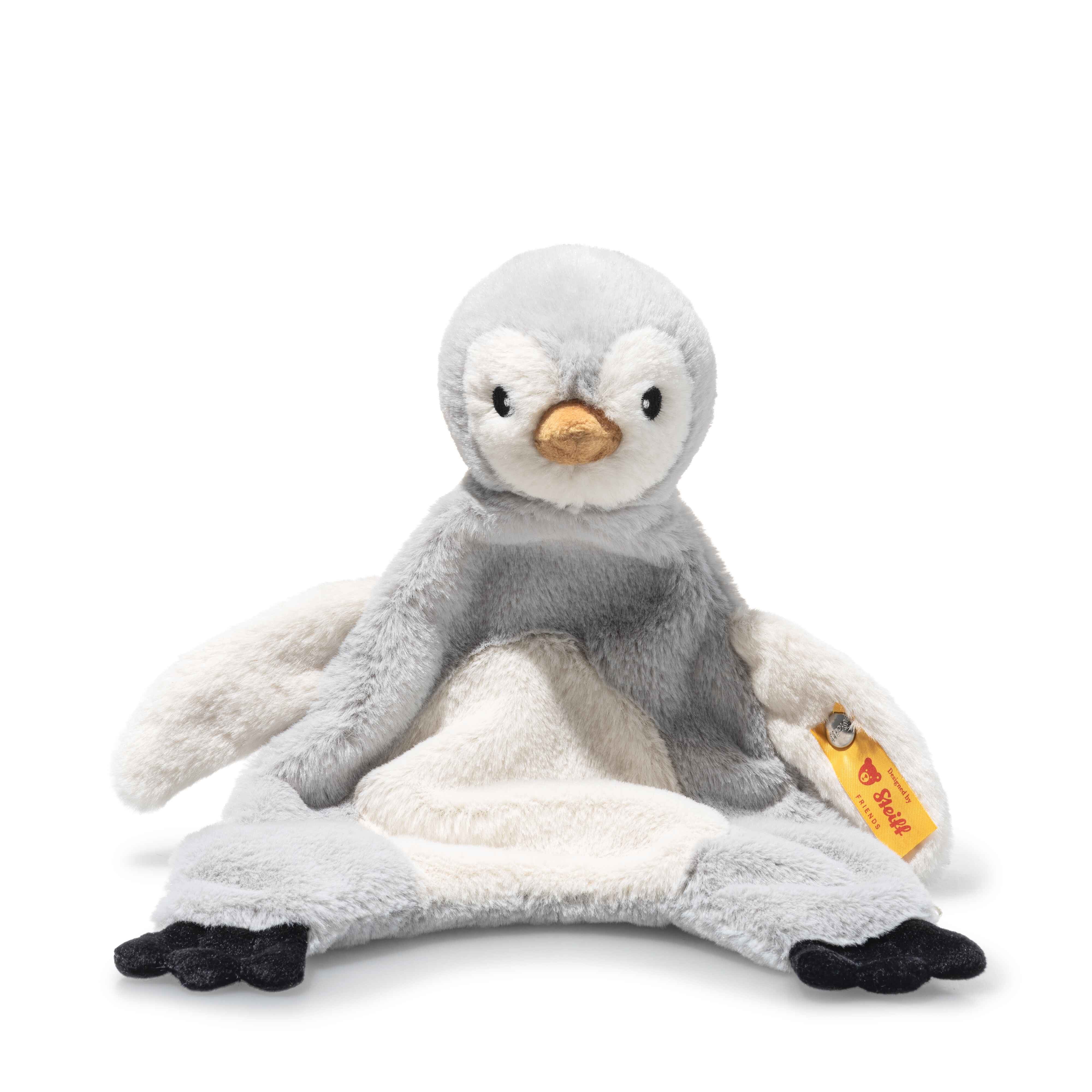 Steiff Schmusetuch Lio Pinguin Schmusetuch, grau/weiß, (1-tlg), mit »Knopf im Ohr«