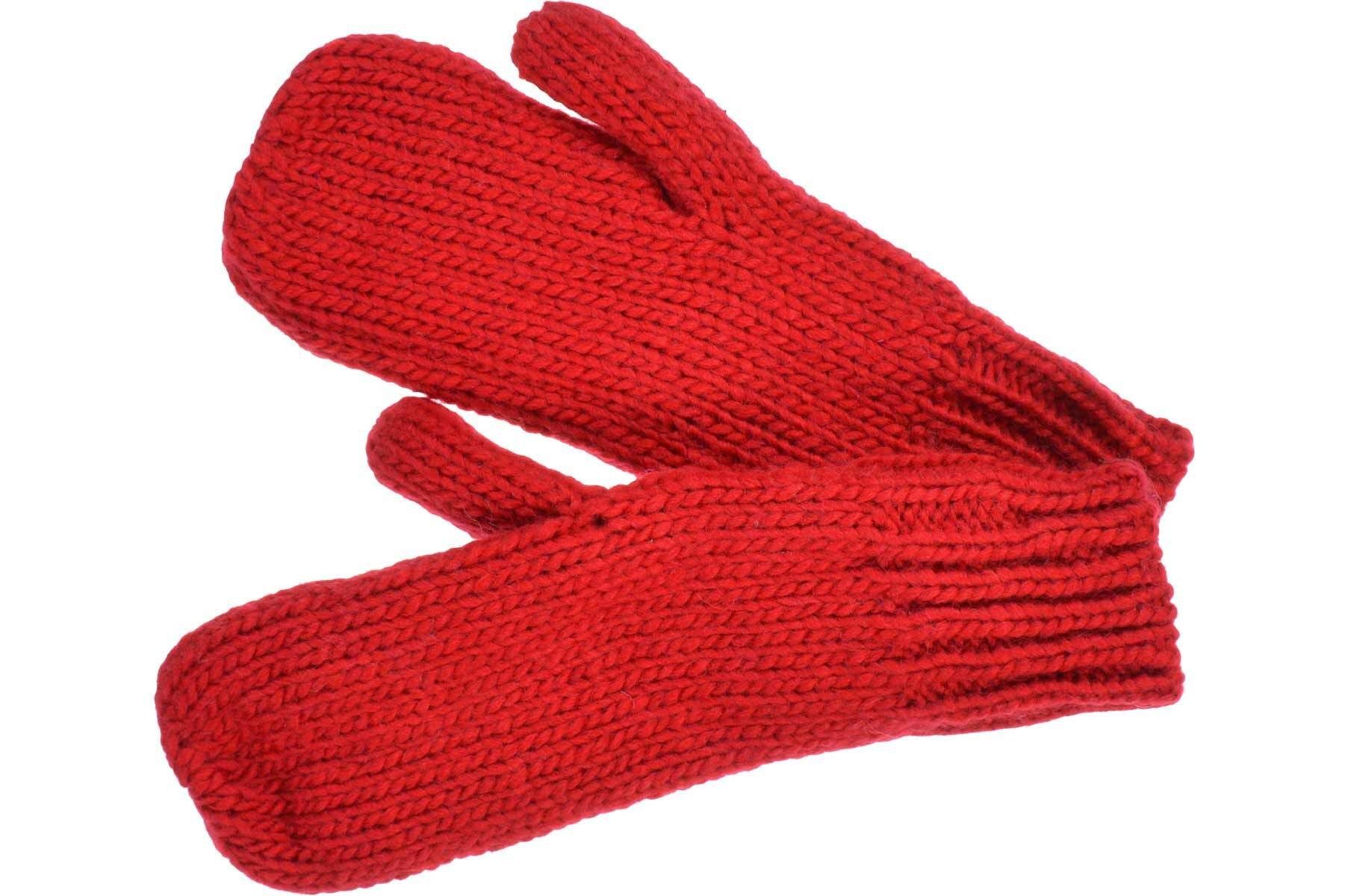 Seeberger Strickhandschuhe Strickfäustlinge mit Fleecefutter 17952-0 feuer