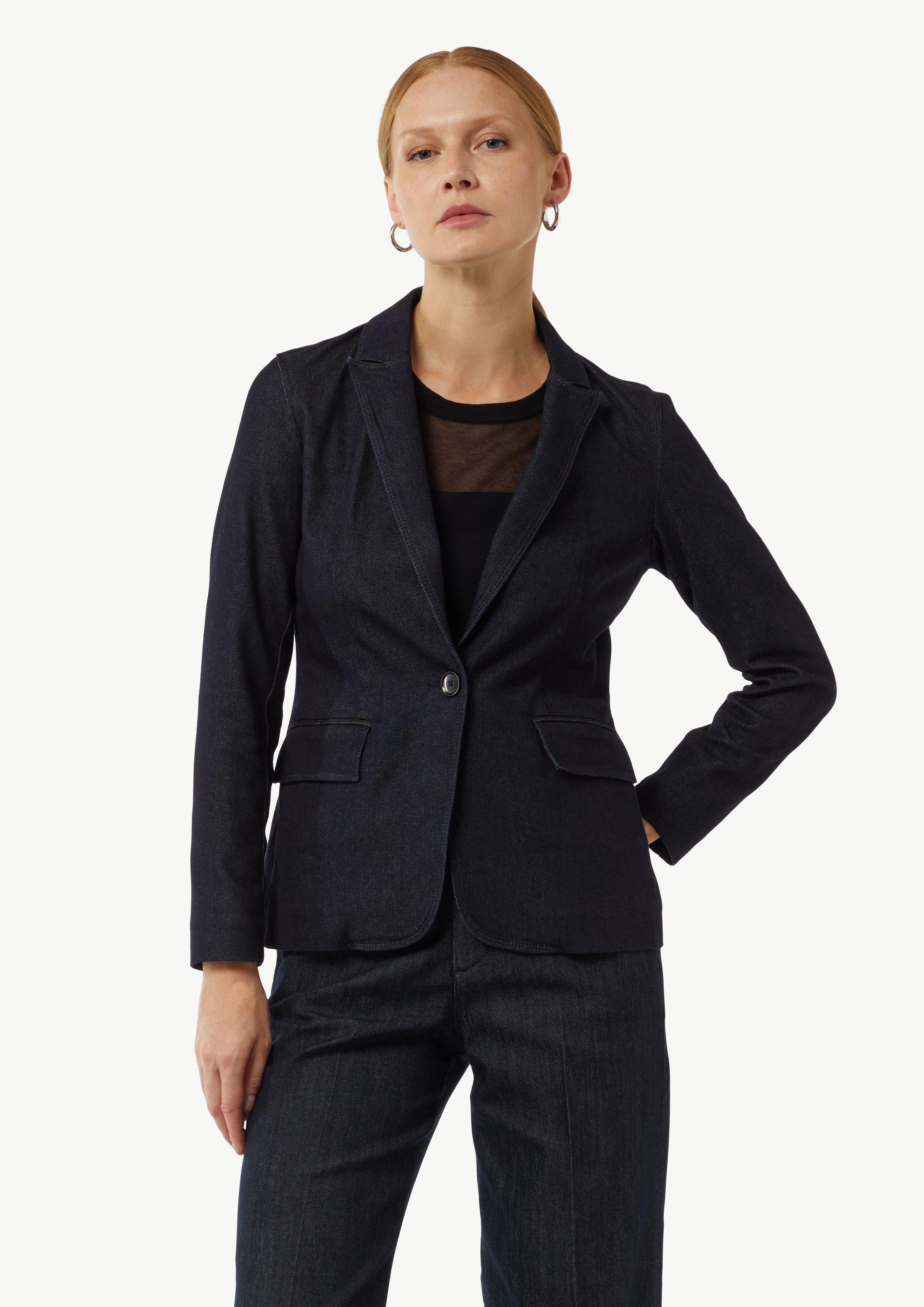 Blusenblazer Jeansblazer mit Reverskragen