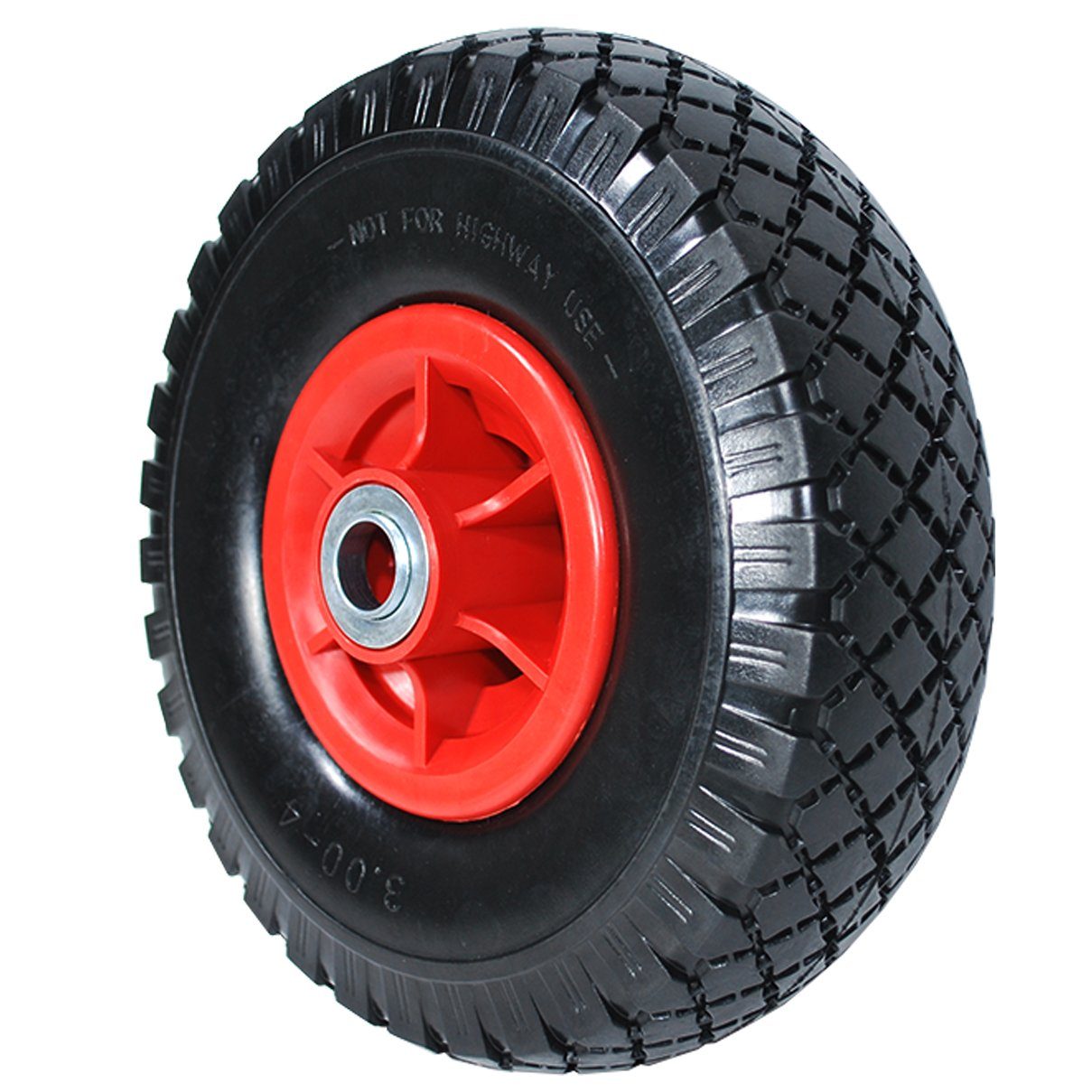 Sackkarren-Rad Ersatzrad 3.00-4 PU Vollgummi Reifen pannensicher B-70 mm 1 Stück