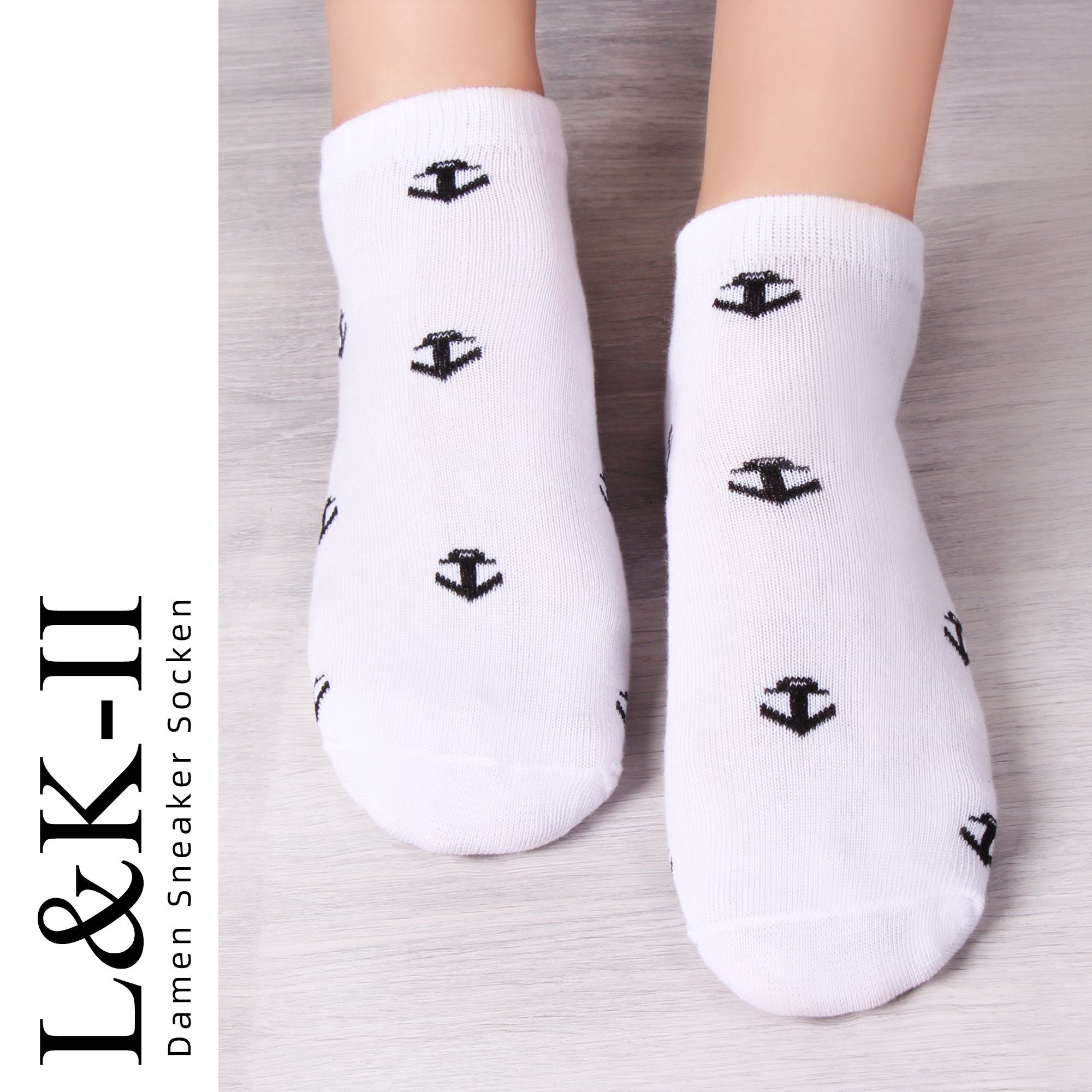 Libella Sneakersocken 92279-92276 (12er-Pack) 12 Paar Damen Sneaker Socken mit verschiendenen Motiven