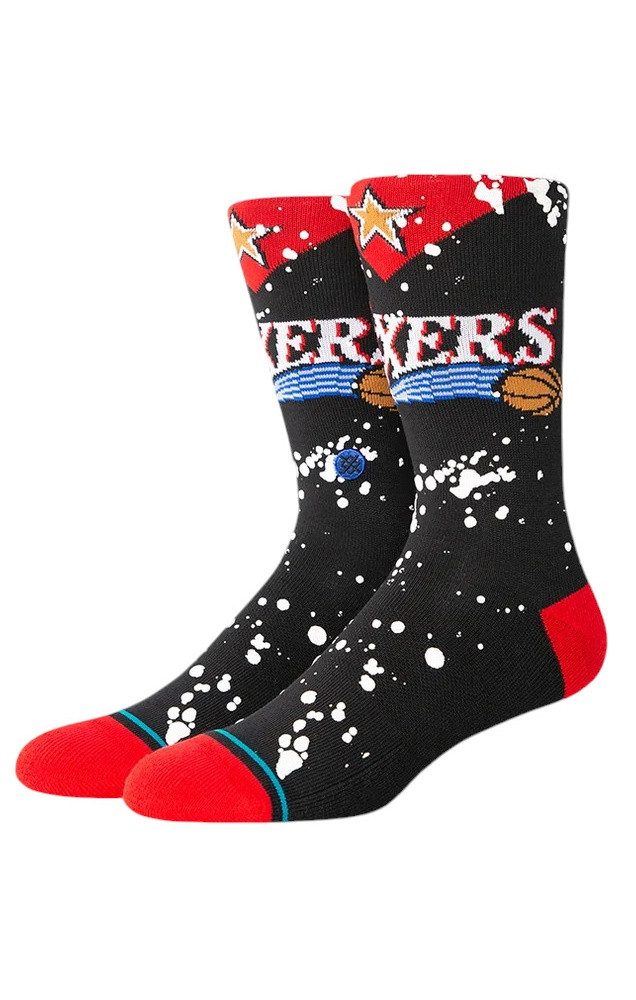 Stance Socken Tagessocke Crew Overspray PHI schwarz/bunt - 1 Paar