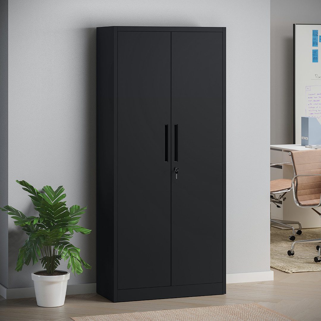 STEELSØN Aktenschrank Regulus aus Stahl, abschließbar (Schwarz) Spindschran günstig online kaufen