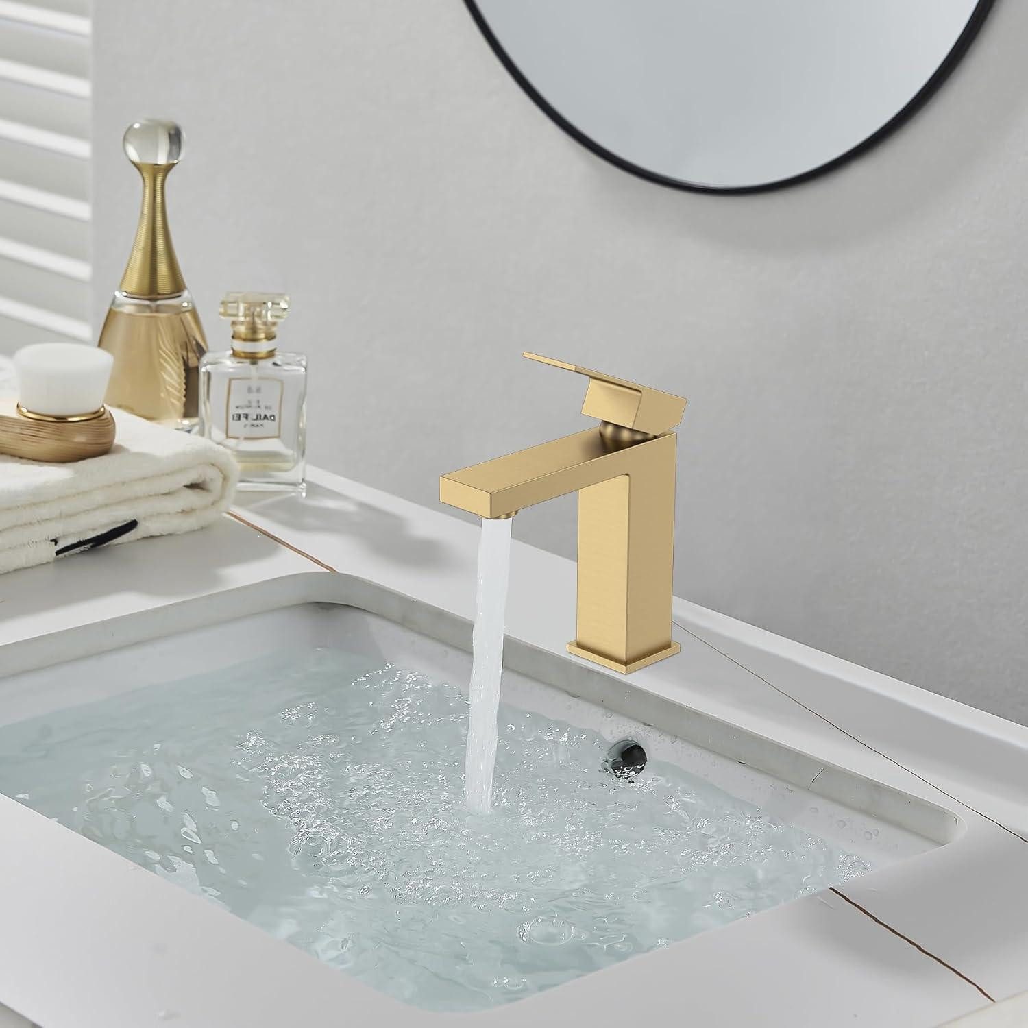 LuxusKollektion Waschtischarmatur Waschtischarmatur Wasserhahn Keramik Ventilkern Gold