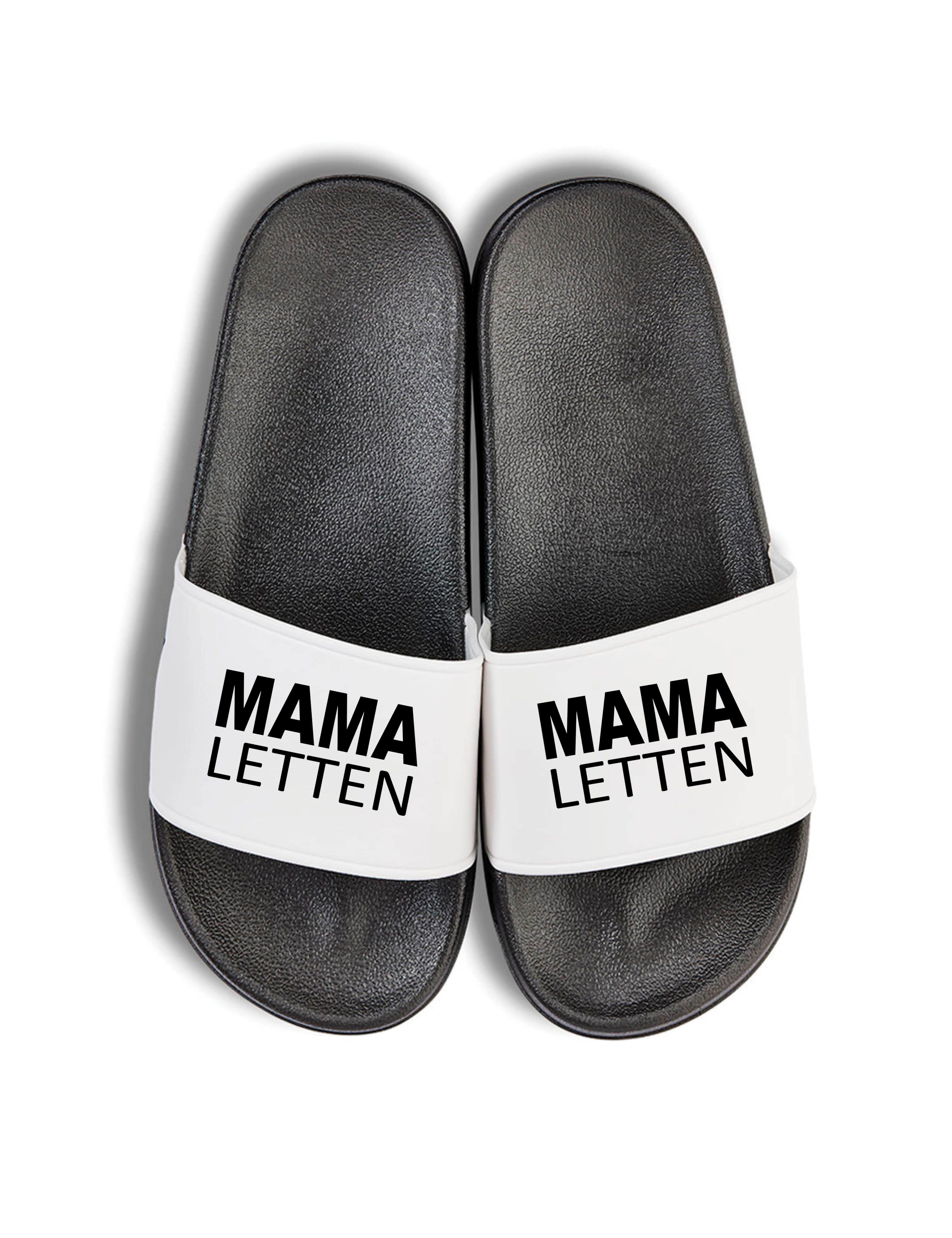 Youth Designz Damen Badelatschen "Mama Letten" Fun-Print lustig Geschenk Statement Badeschuh mit witzigen stylischen Aufdruck für Männer