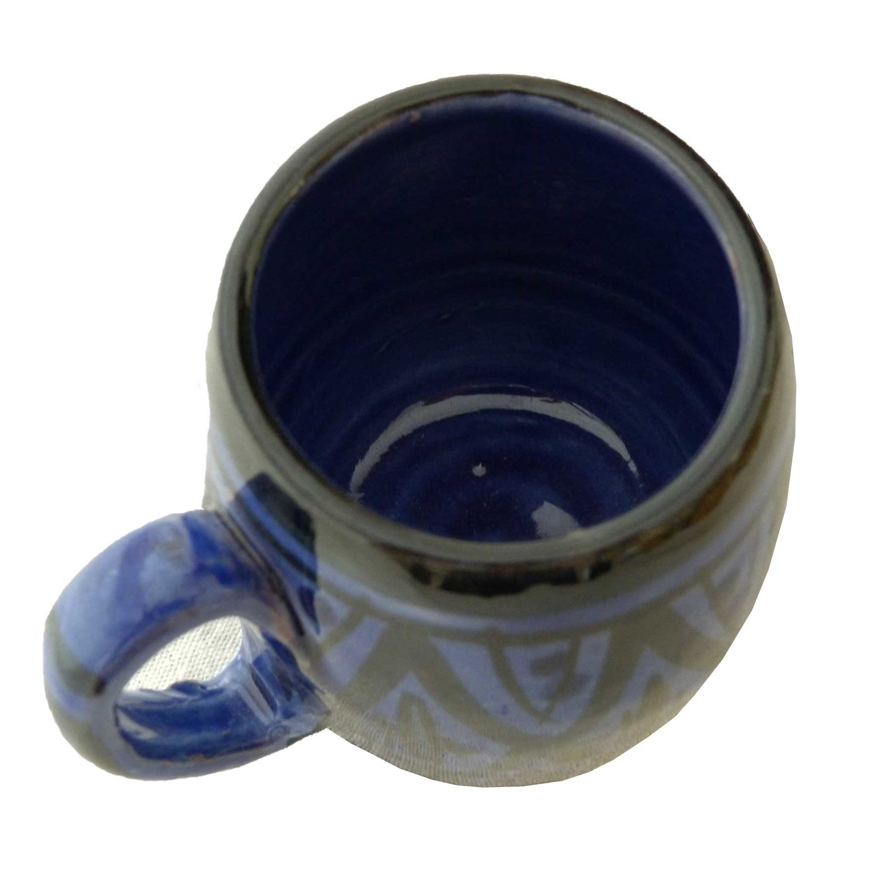 Blau Groß, Keramiktasse Tasse handarbeit Keramik, SIMANDRA
