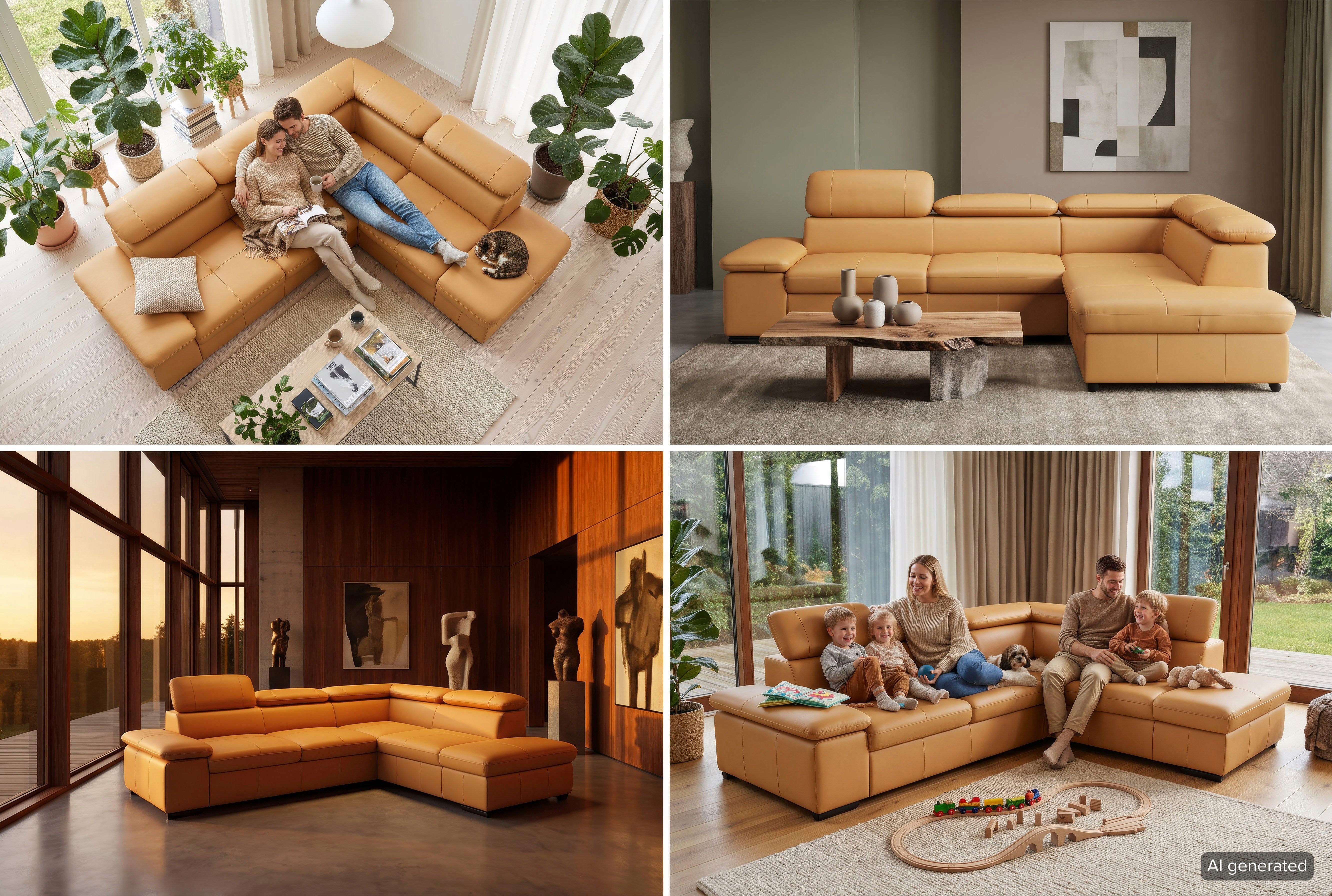 sit&more Ecksofa Alcudia L-Form, B: 272 cm, Arm- und Kopfteilverstellung, Eckcouch, mit Schlaffunktion, Komfortsitz