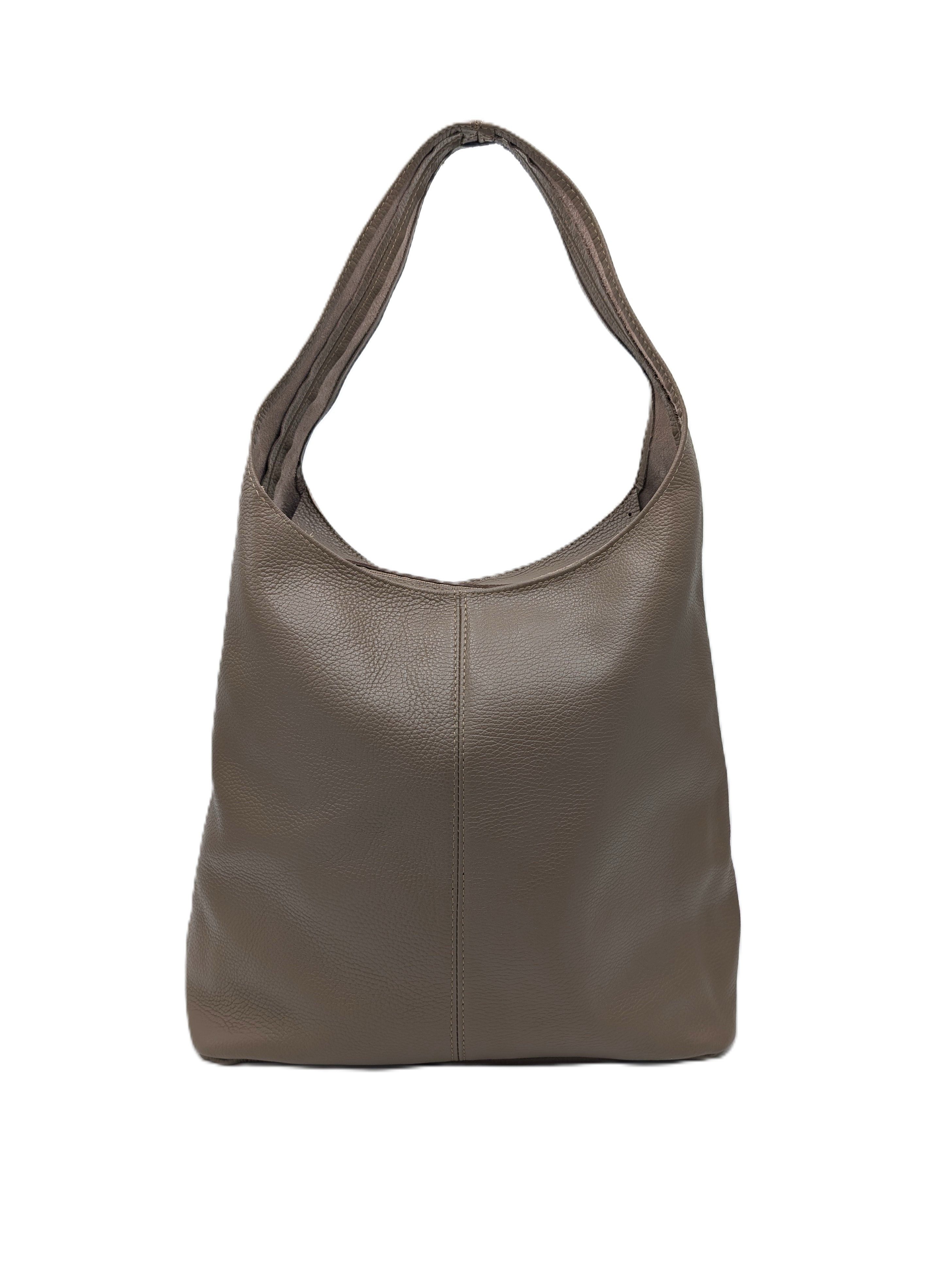 Taschenkinder Shopper Maxi Ledertasche „Joana“ – Shopper Echtleder, große Hobo-Beuteltasche, Echtes Leder, Made in Italy