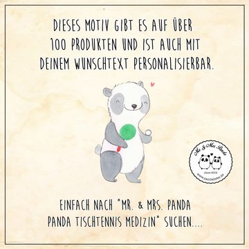 Mr. & Mrs. Panda Teeglas Panda Tischtennis - Transparent - Geschenk, Teebecher, Tasse, Auszeic, Premium Glas, Edler Aufdruck