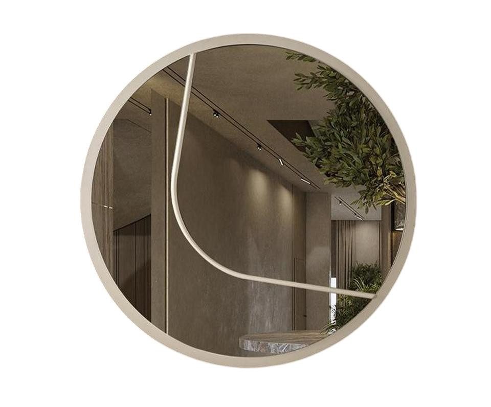 JVmoebel Dekospiegel Runder weißer Wohnzimmer-Spiegel mit modernem Design (1-St), Made in Europe