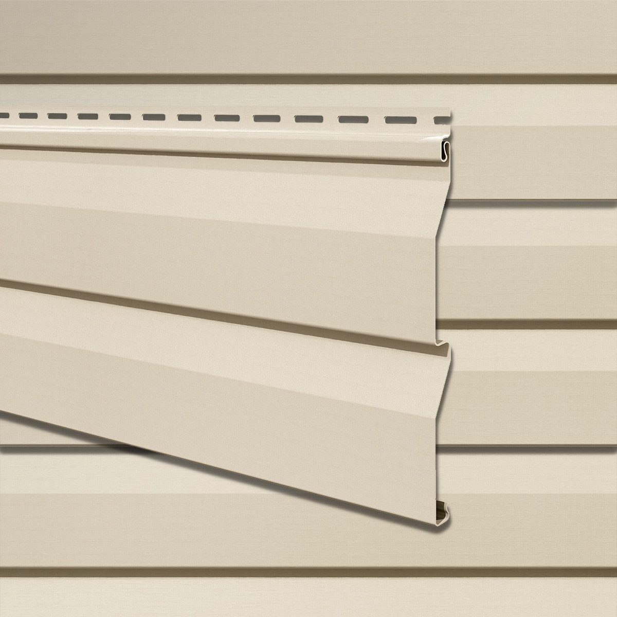 VILO Verkleidungspaneel Canadian Siding SV-03 Stülpprofil 2-Brett 3,0m St. 0,6qm beige, BxL: 24x300 cm, 0,72 qm, (Stückweise 1 Paneel, 0,72 qm) 2-lagig, solide Beständigkeit, pflegeleicht, abwaschbar, Leichtgewicht