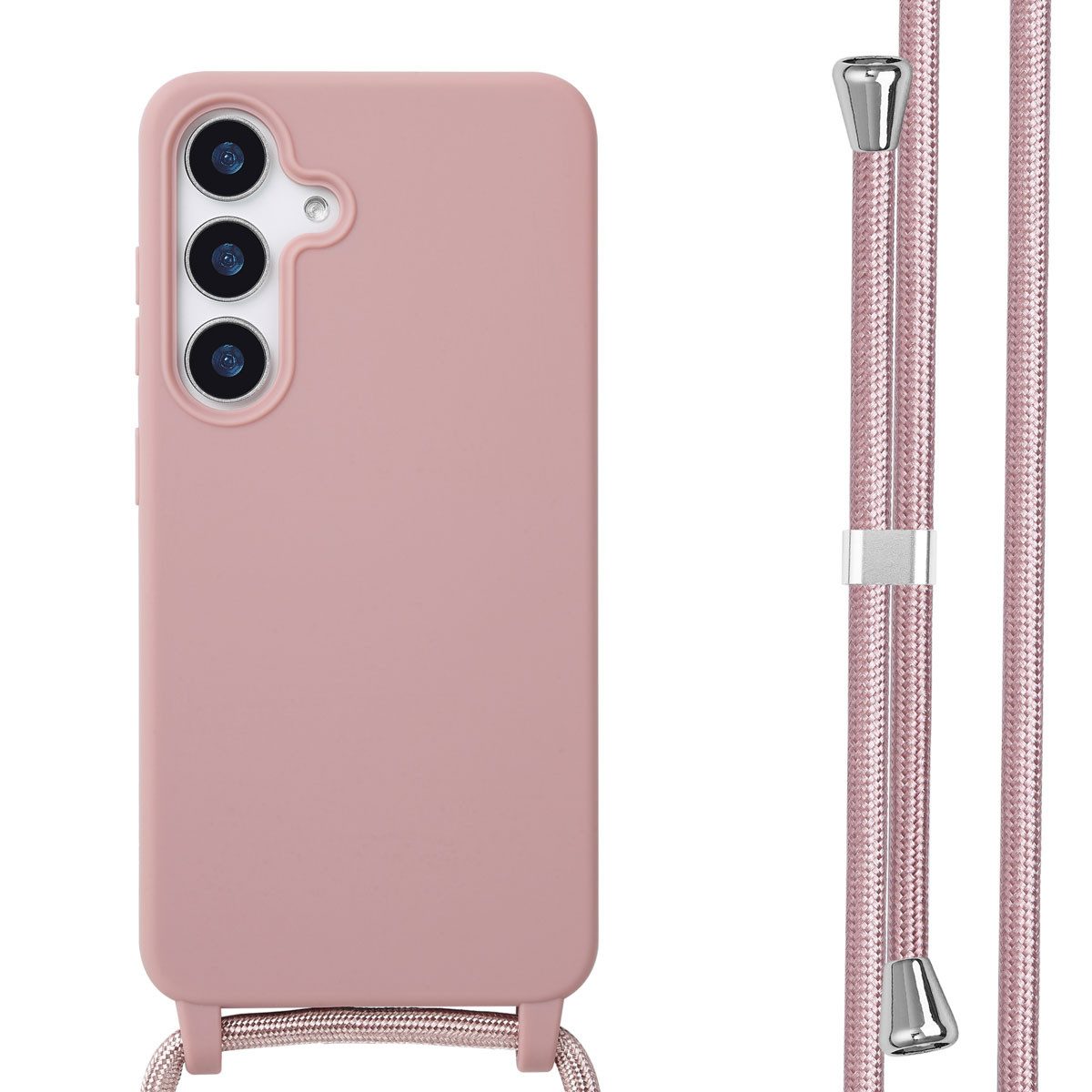 imoshion Handyhülle imoshion SilikonHülle mit Band Samsung Galaxy S25 - Sand Pink