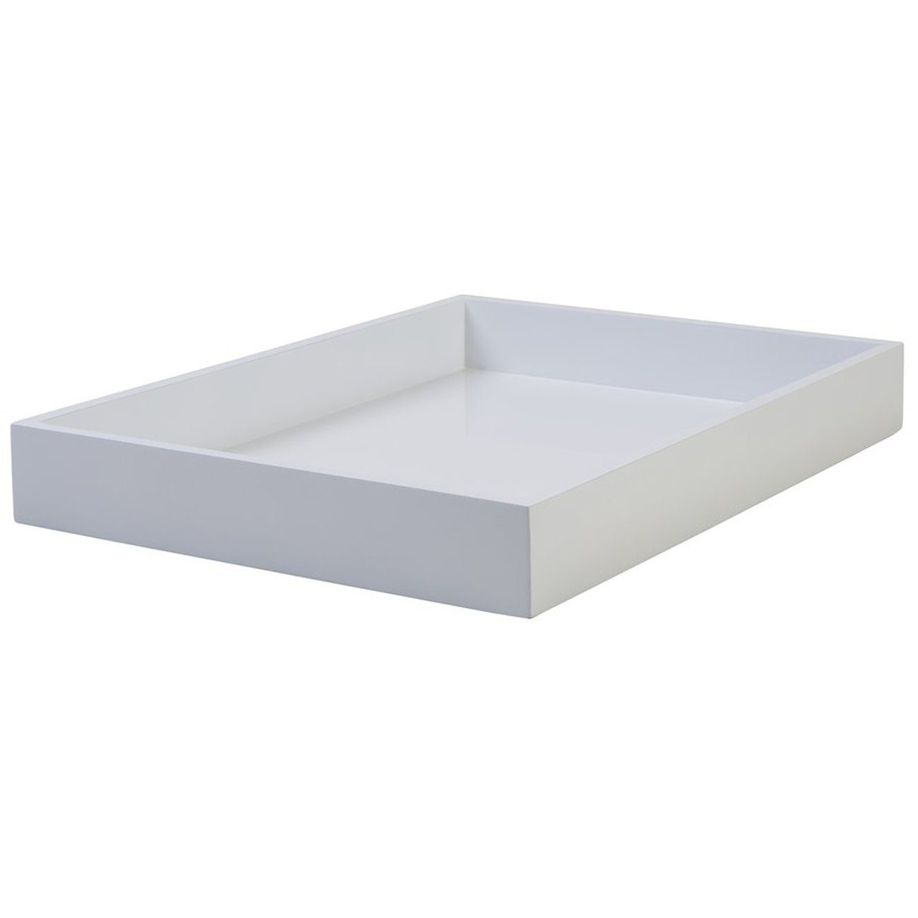 Giftcompany Dekotablett, Lacktablett SPA medium rechteckig, weiß