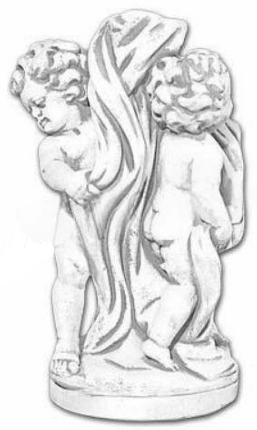 Skulptur Engel 72cm Skulptur Design Figur Statue Garten Figuren Statuen