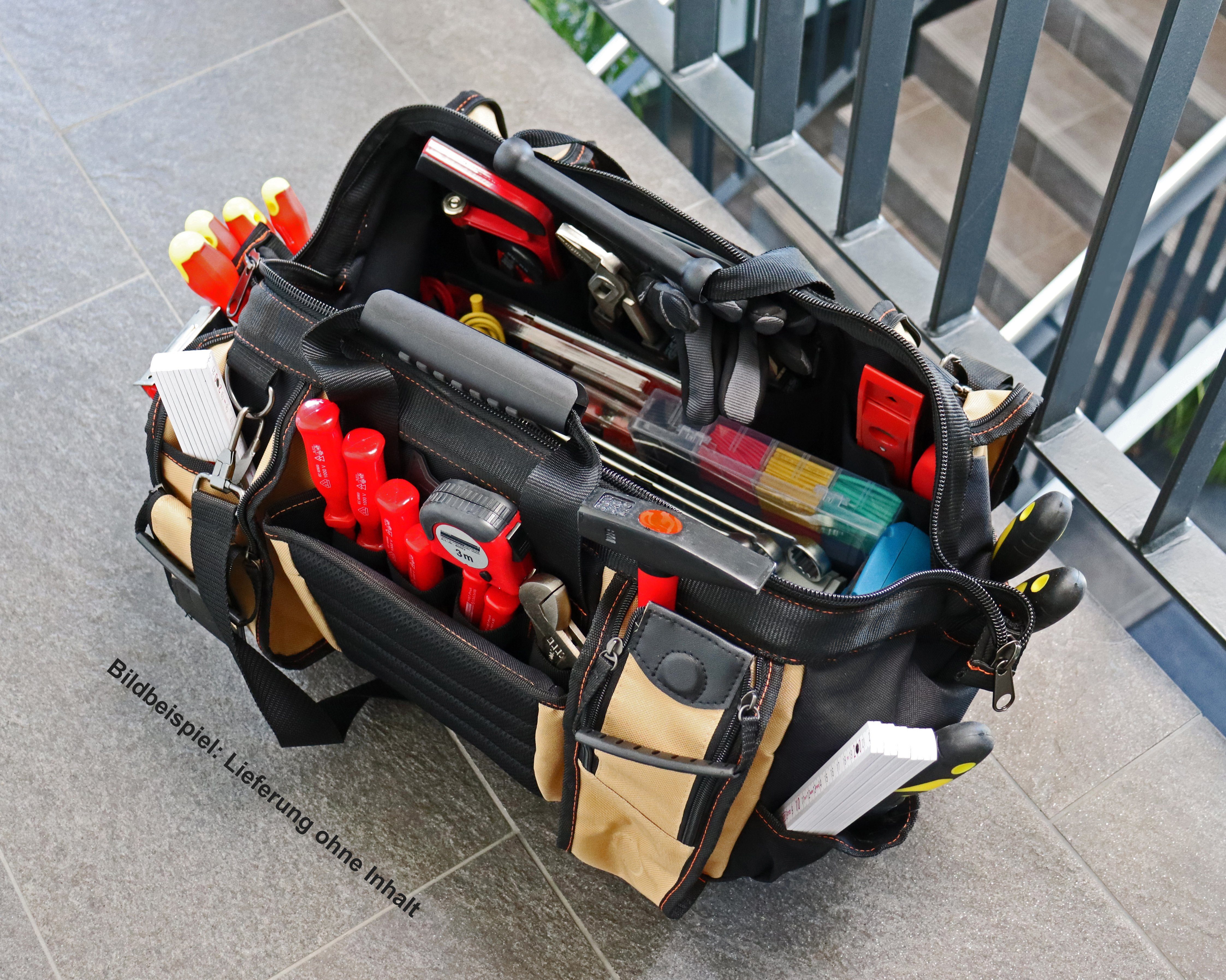 40 Umhängetasche Werkzeugtasche Liter Outdoor- Beige XXL, Sporttasche 42x30x25cm, YPC und /