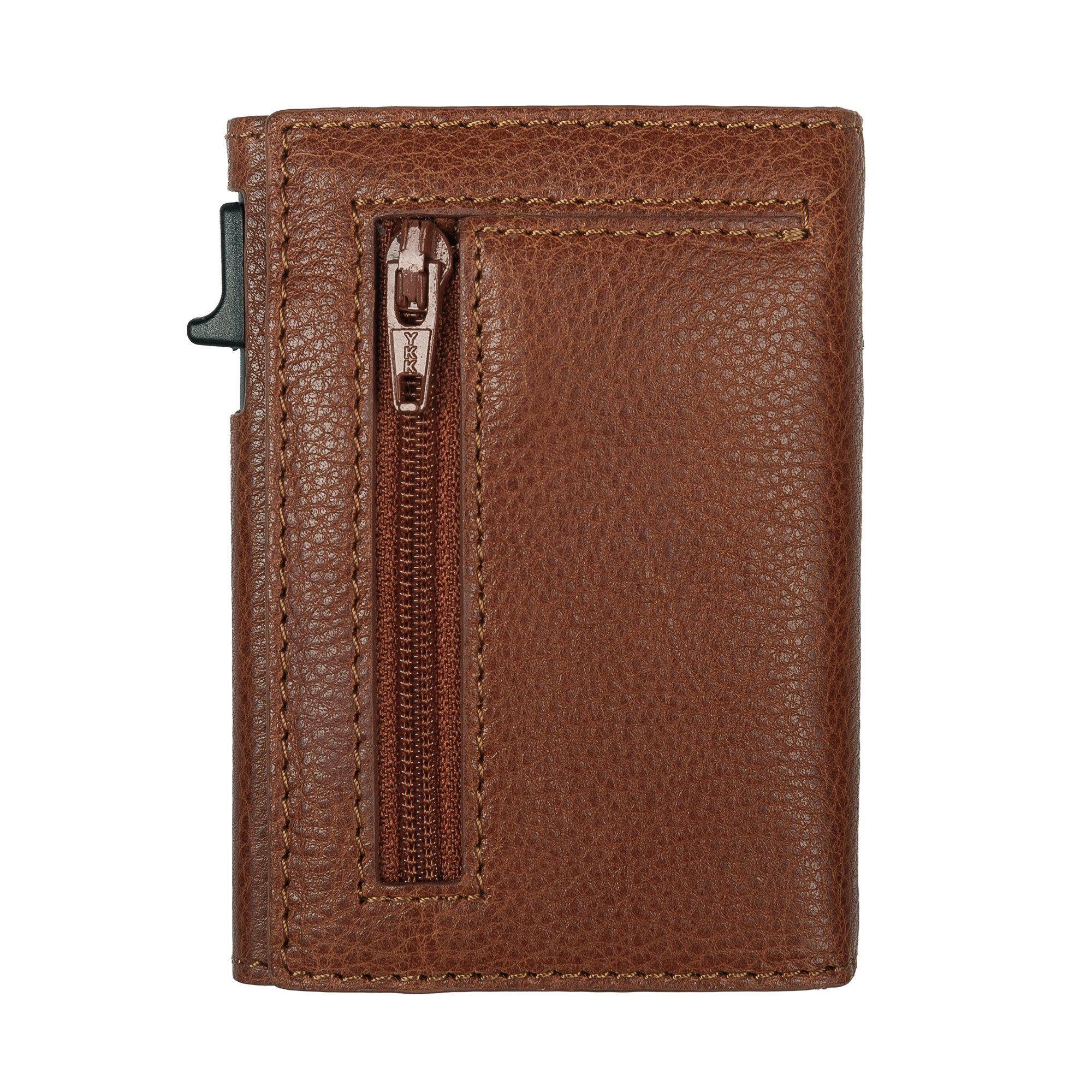 camel active Kartenetui Thunder, Leder-Herrenbörse mit Kartenschieber, Magnethalterung und RFID-Schutz