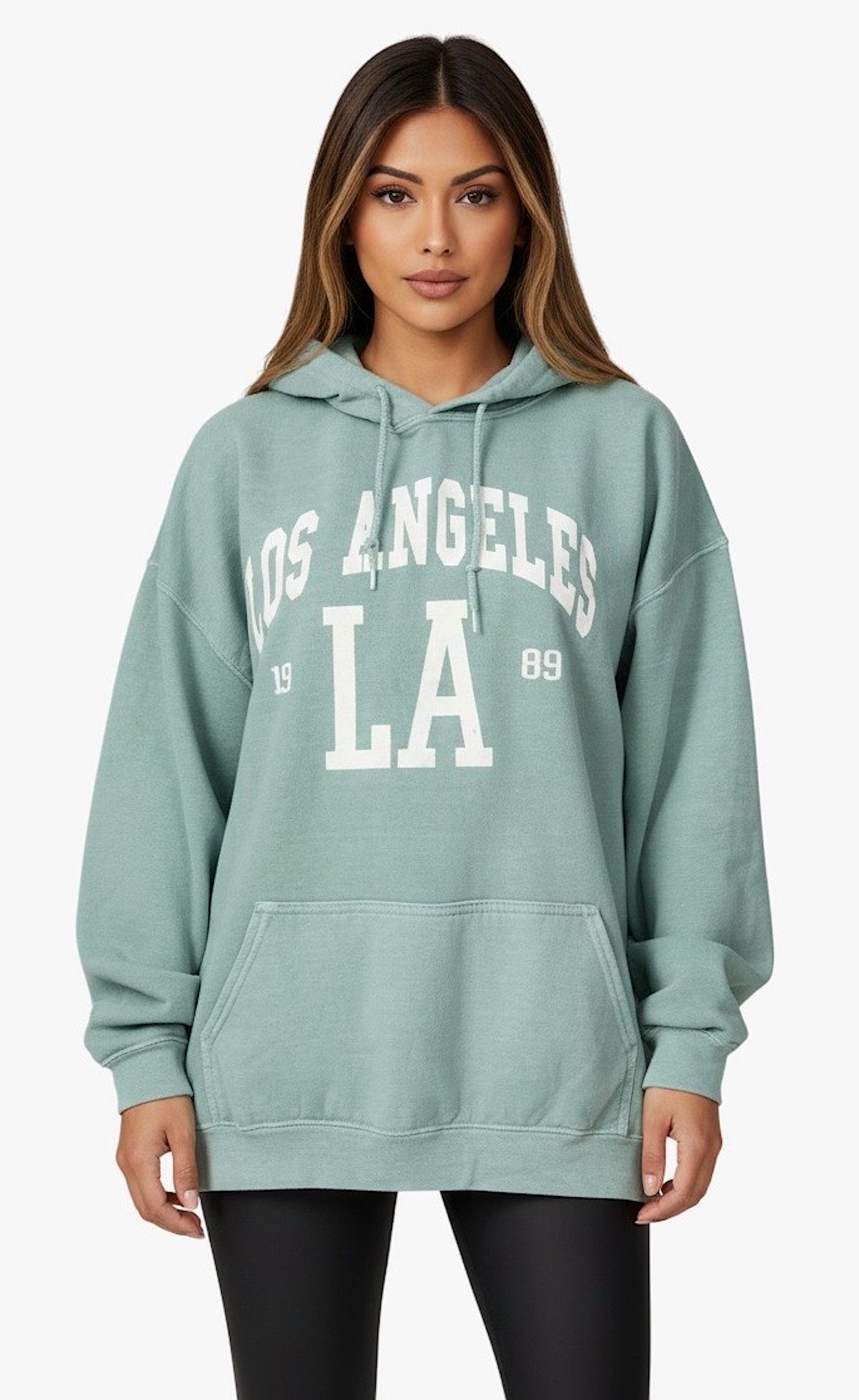 Worldclassca Hoodie Worldclassca Oversized Hoodie LA Kapuzenpullover Washed Sweatshirt NEU