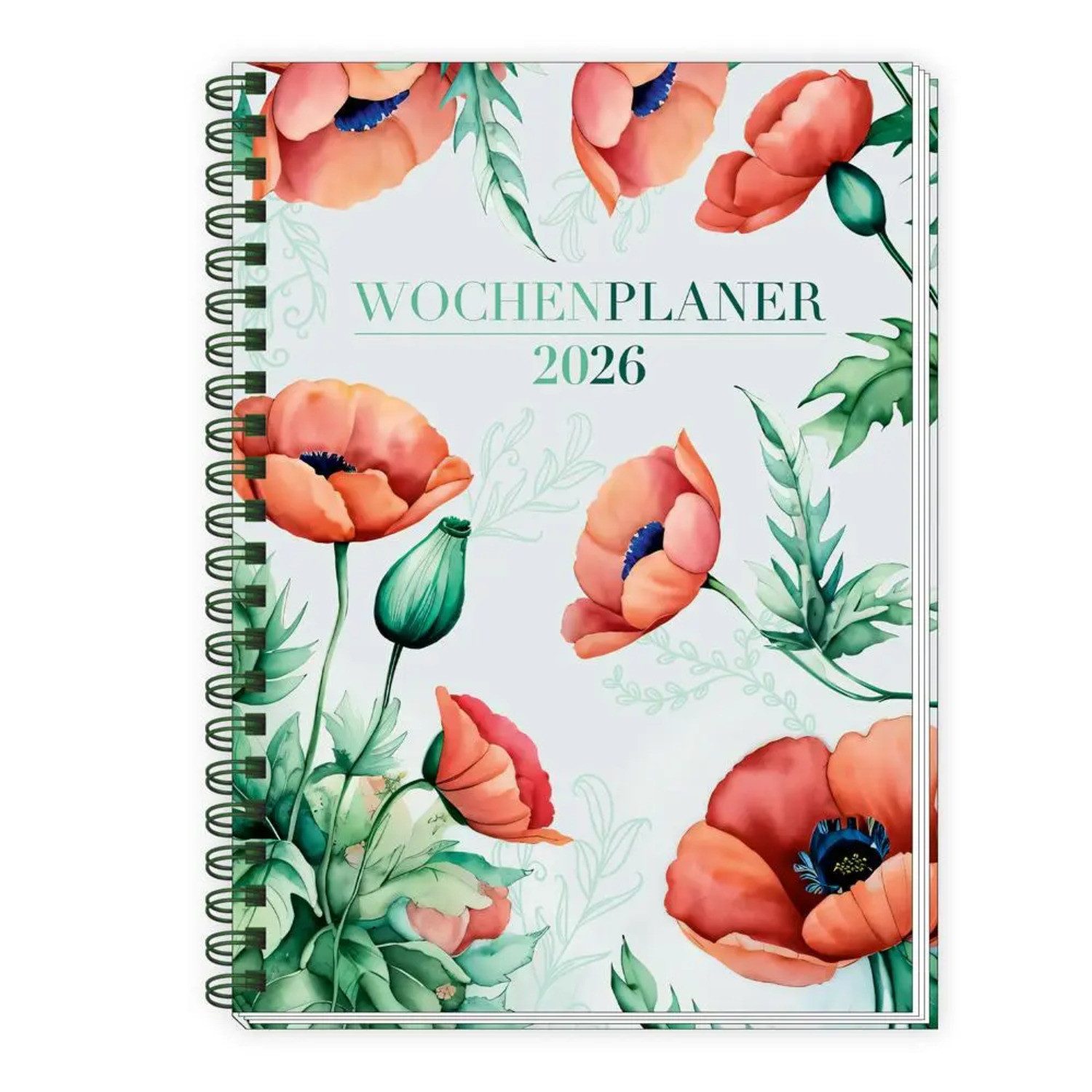 Trötsch Verlag Taschenkalender Trötsch Wochenplaner A5 mit Wire-O Blumen 2026