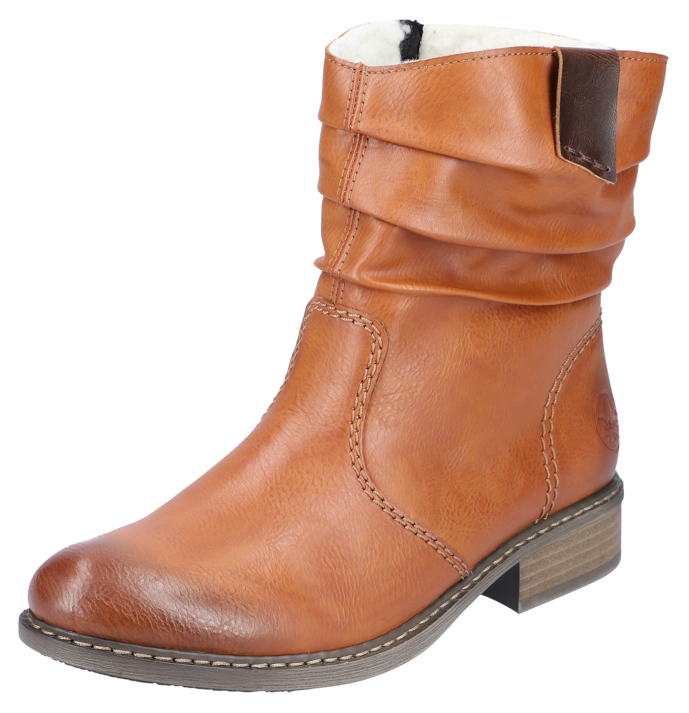 Rieker Winterboots, Winterstiefelette, Blockabsatz, Warmfutter, geraffter günstig online kaufen
