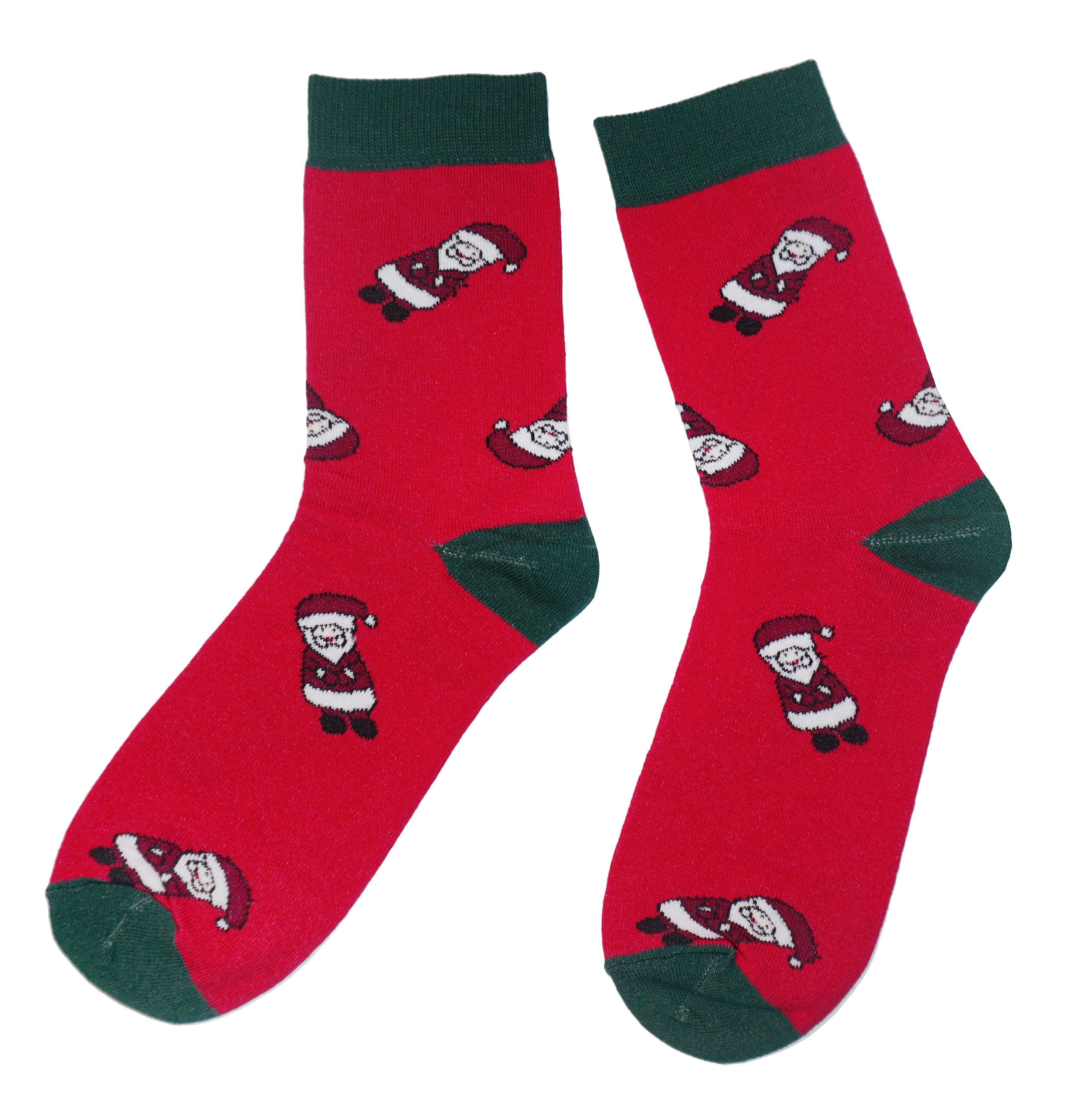 WERI SPEZIALS Strumpfhersteller GmbH Basicsocken Damen Socken >>Weihnachtsmann<< aus Baumwolle