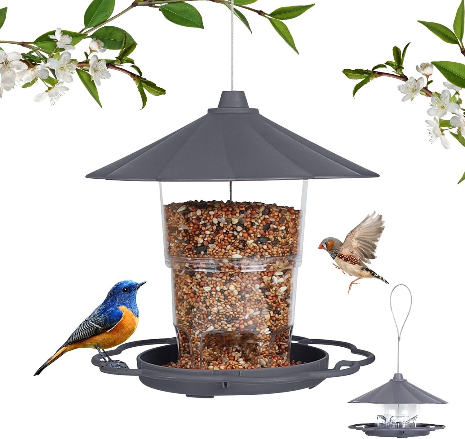 BlingBin Vogelhaus 850ML Vogelfutterhaus, Faltbarer Vogelfutterspender günstig online kaufen