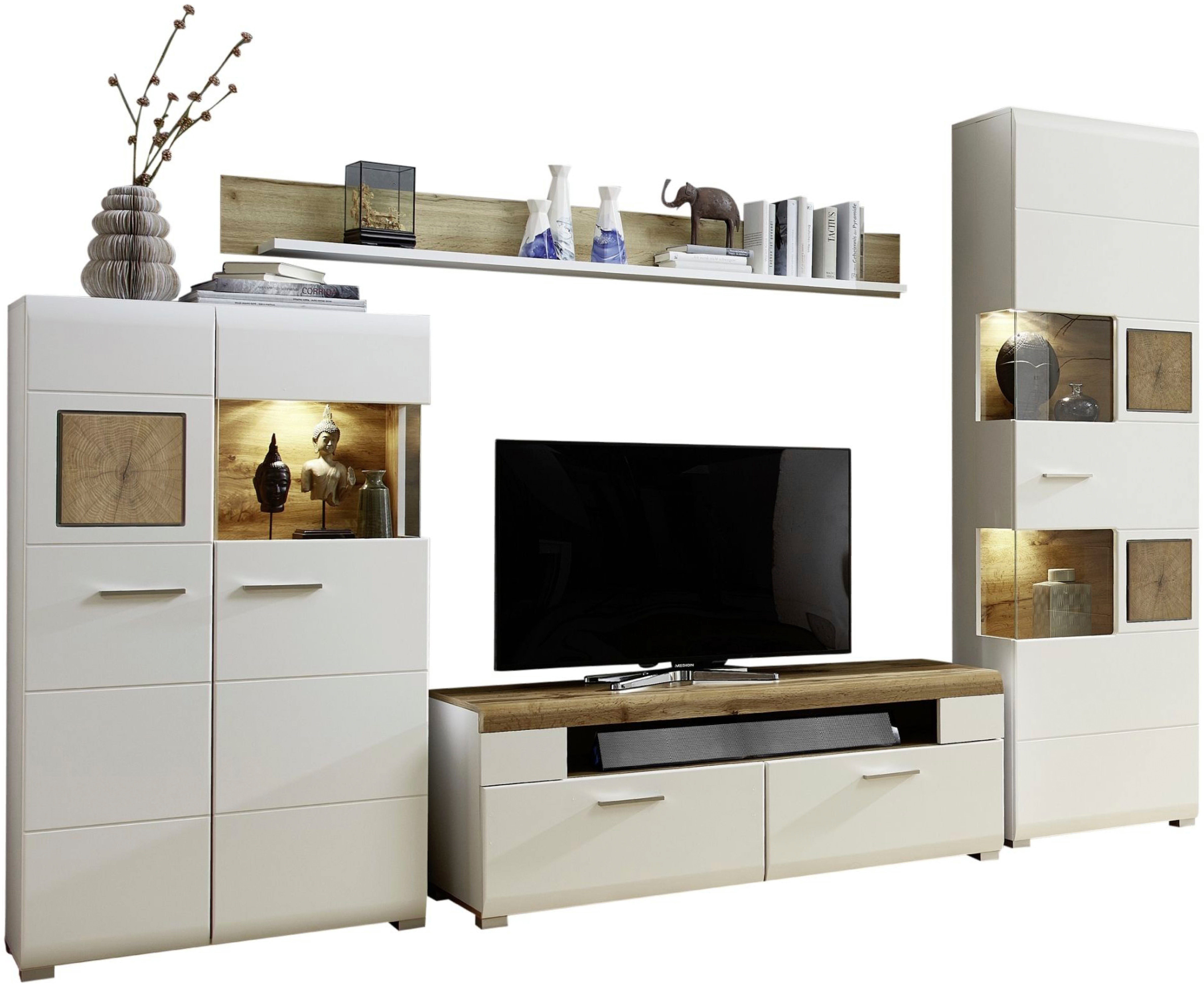 Innostyle Wohnwand FUN PLUS, (4-St), inkl. LED-Beleuchtung günstig online kaufen