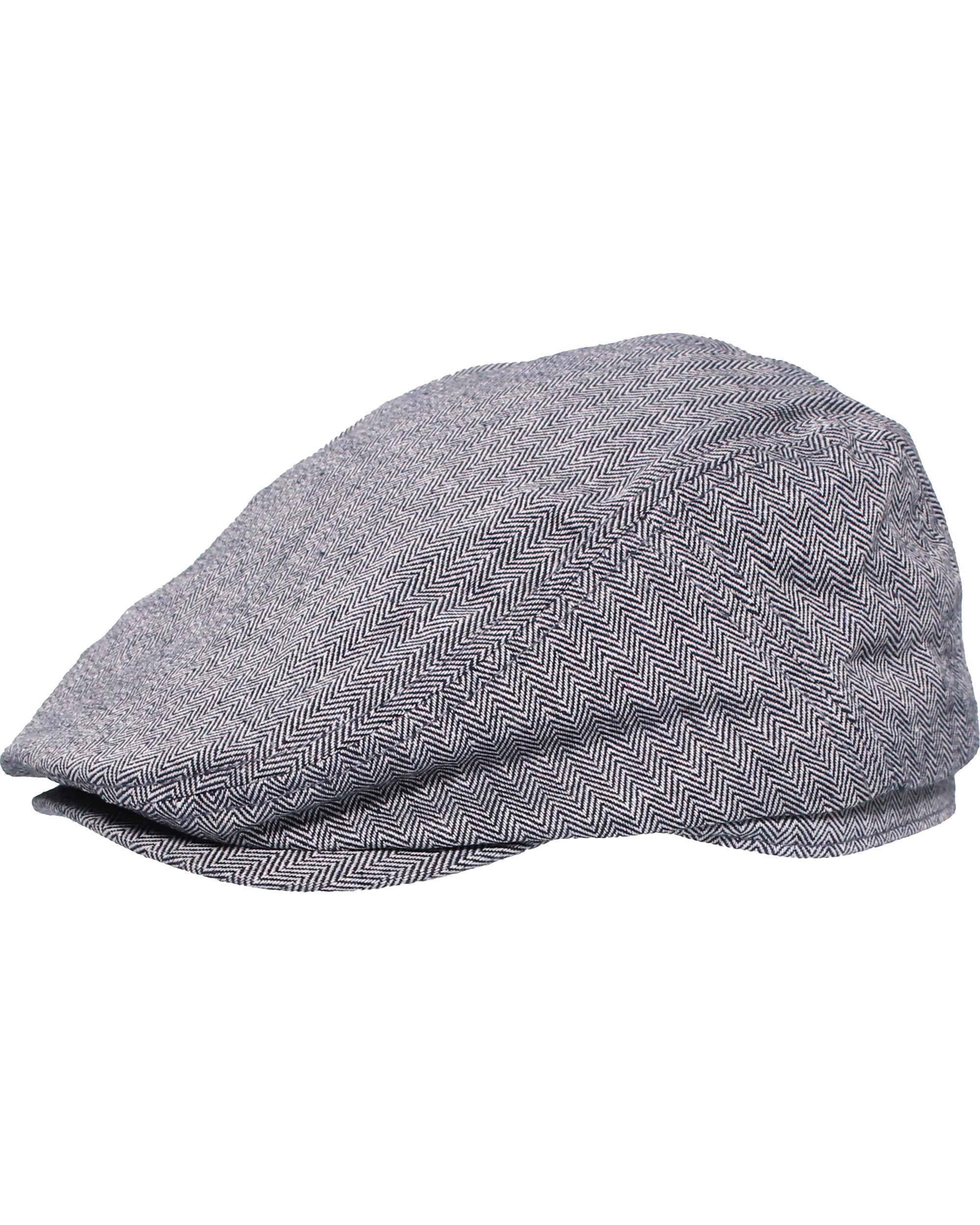 bugatti Flat Cap Flatcap mit Fischgrät-Design und bugatti-Stickerei
