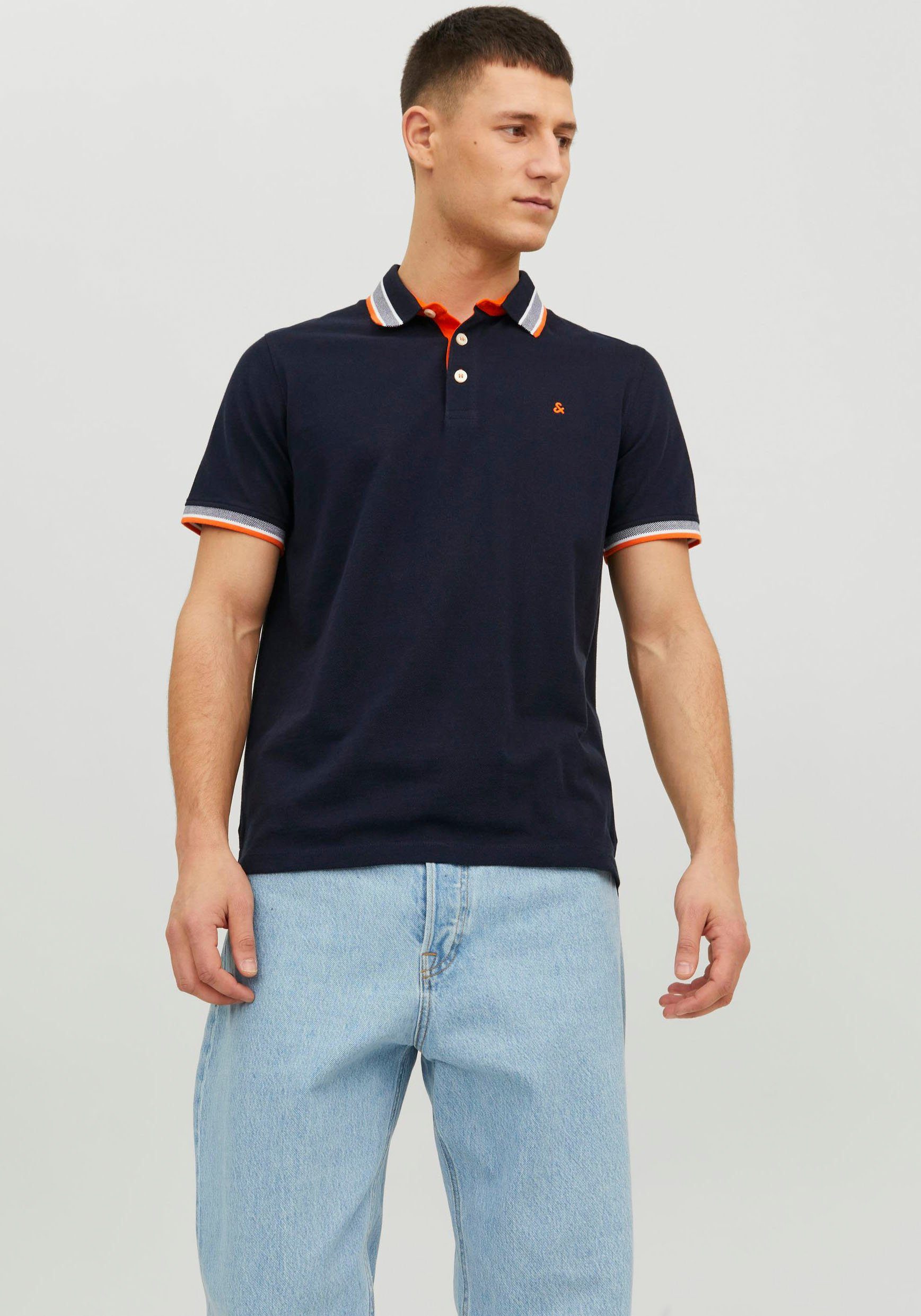 Jack & Jones Poloshirt JJEPAULOS POLO SS NOOS Black Navy