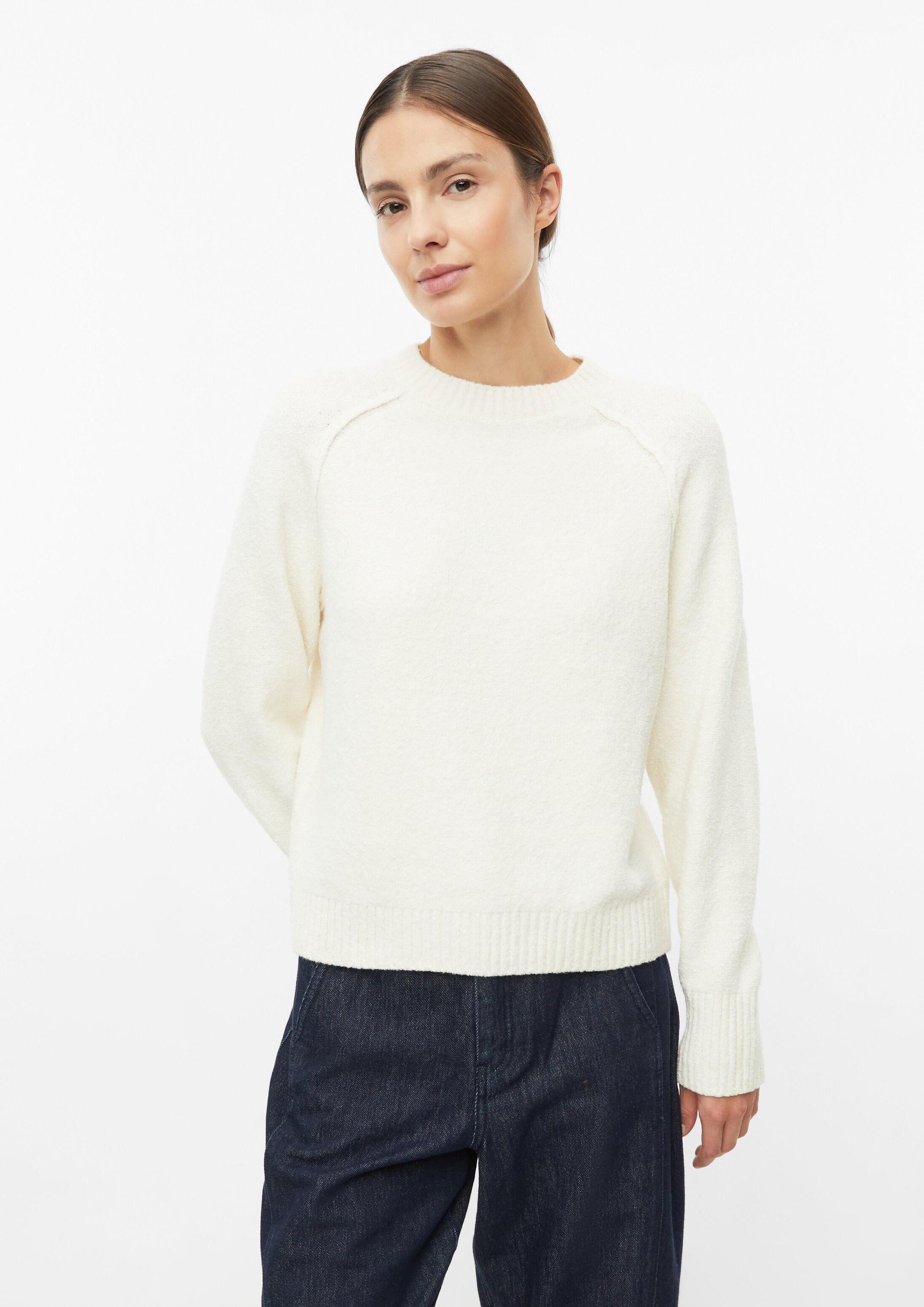 s.Oliver Longpullover Strickpullover Bouclé-Strickpullover im Relaxed Fit