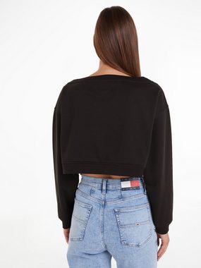 Tommy Jeans Sweatshirt TJW CRP OFF SHOULDER CREW mit Tommy Jeans Markenlabel