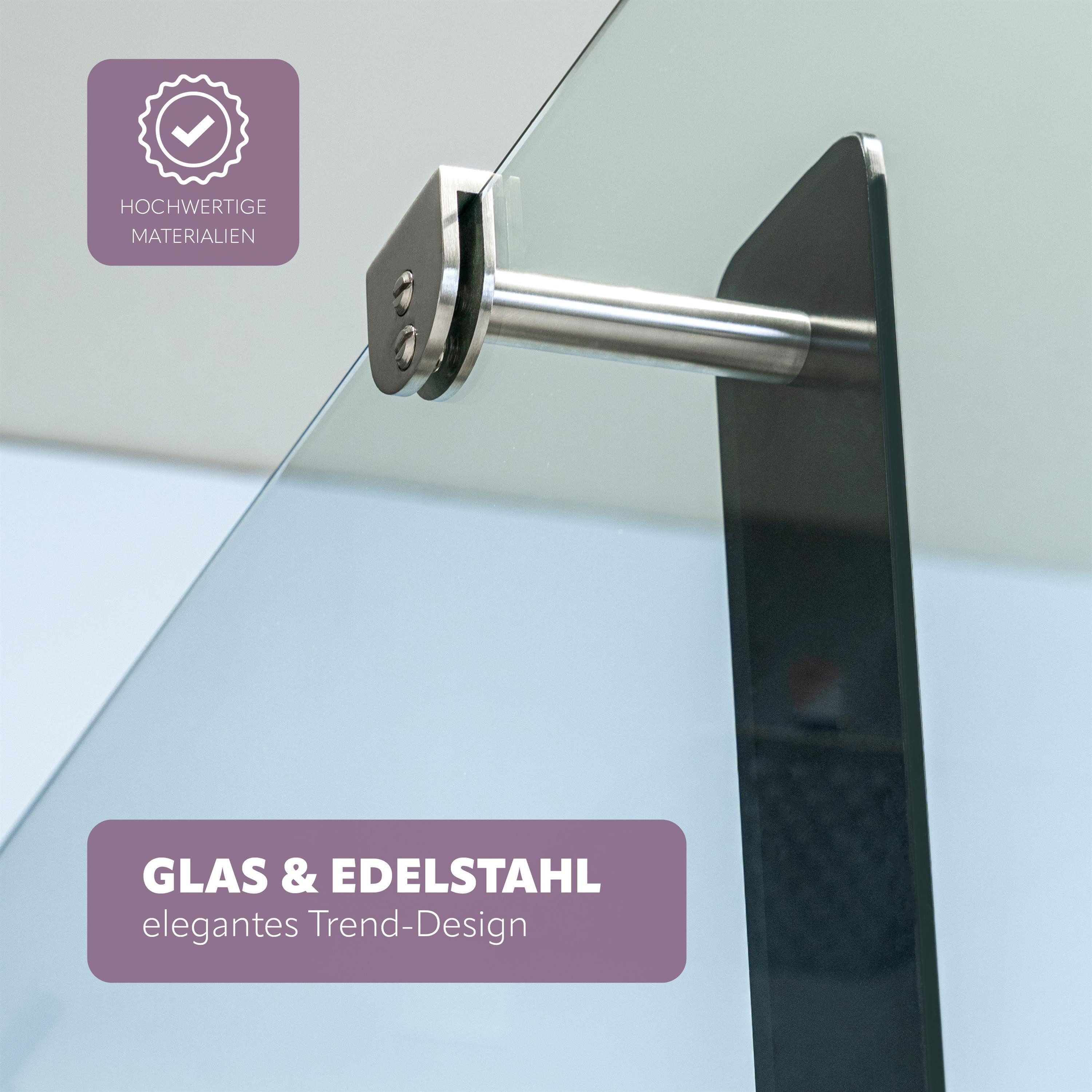 bremermann Handtuchhalter bremermann Bad-Serie PIAZZA - 2in1, Glas und Edelstahl matt – Bild 5 von 5