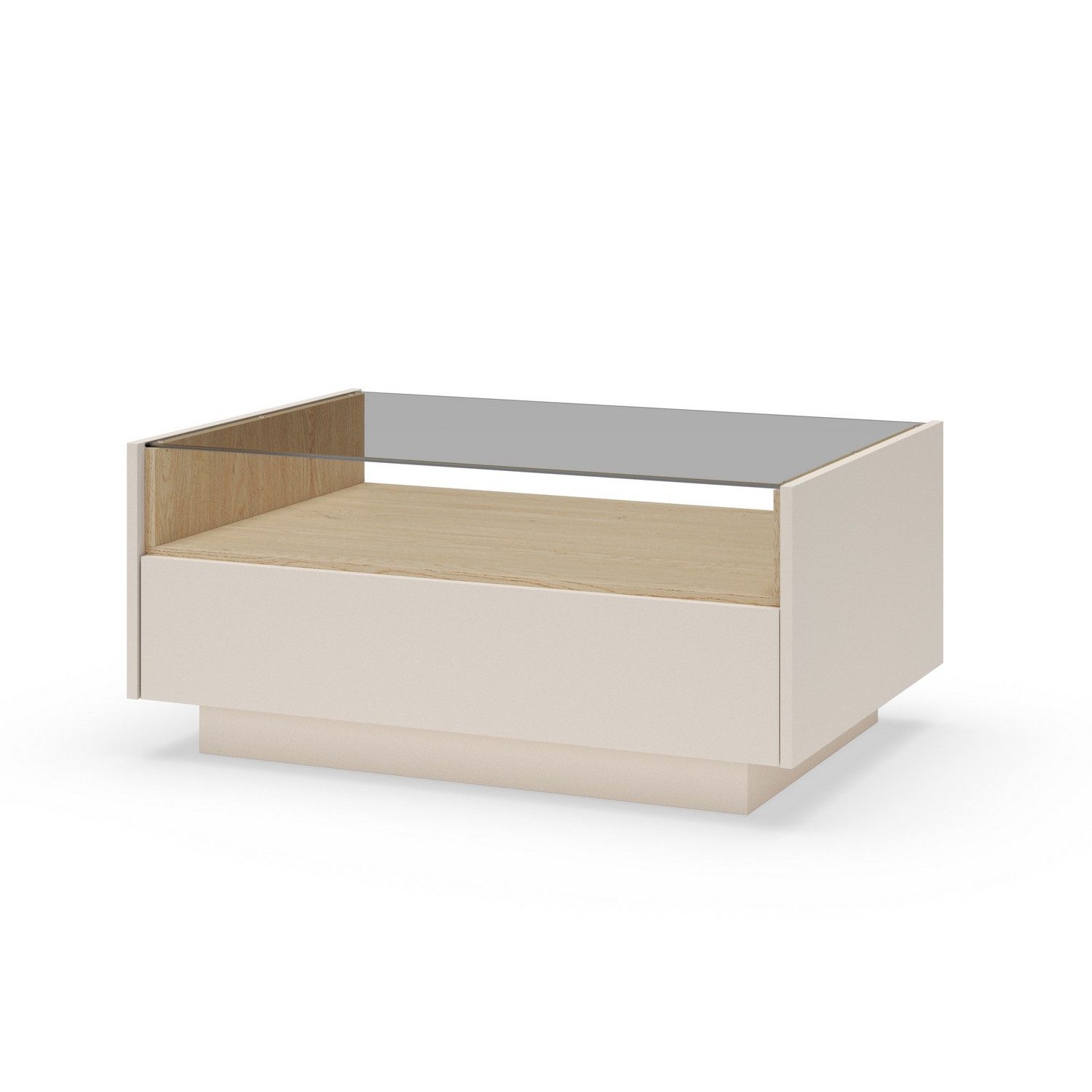 Masseno Couchtisch PORTA 96 cm Kaffeetisch Beige