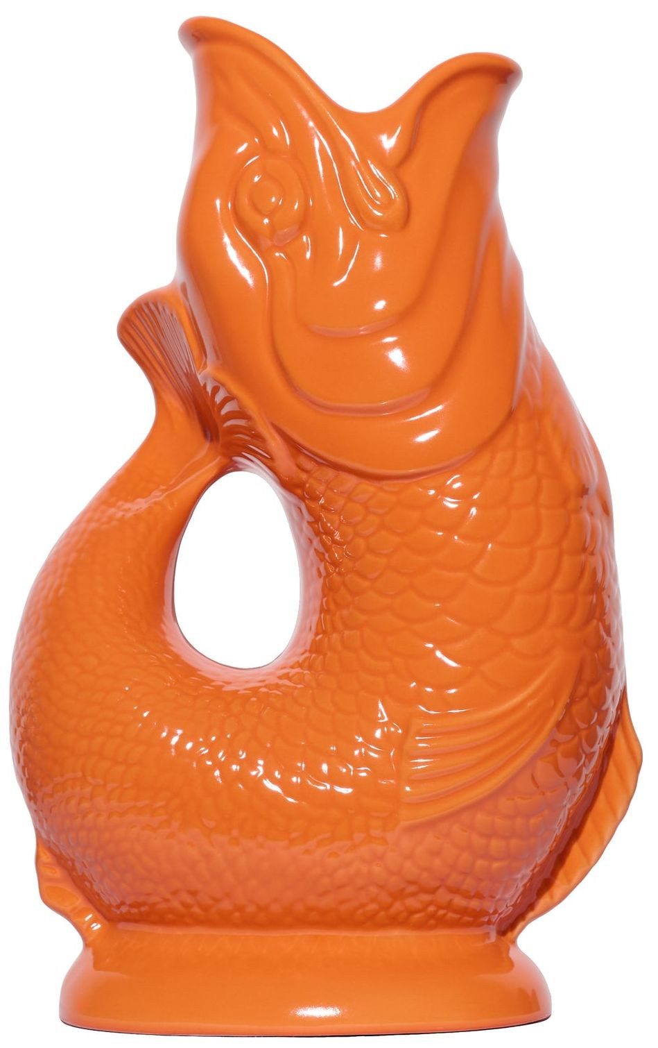 Gluckigluck Wasserkaraffe, (Original Gluggle Jug aus England), mit Gluckergeräusch, handgefertigt, ikonisches Fisch-Design, 1,2 L