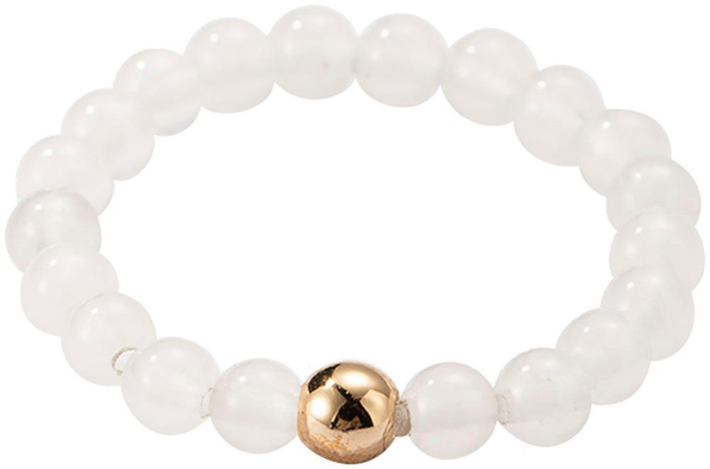 Firetti Ring-Set Multipack Schmuck Geschenk Damenring Kugel Zugband Edelstein Farbstein (Set, 3-tlg), Made in Germany - mit Edelsteinen