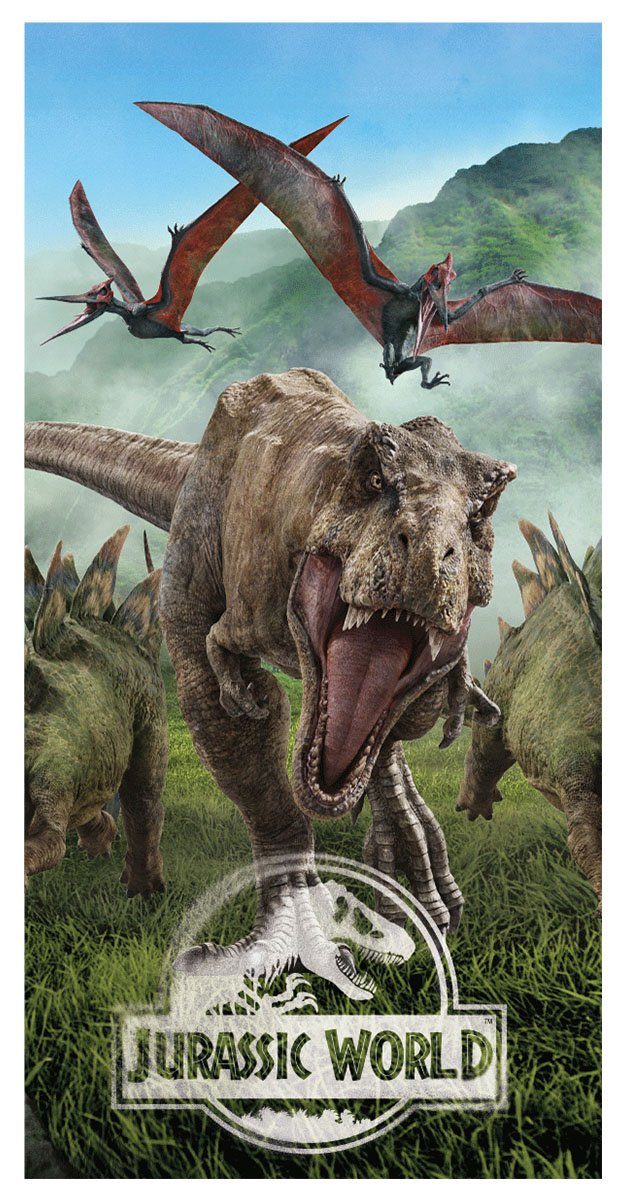 Jerry Fabrics Strandtücher Strandtuch Handtuch T-Rex günstig online kaufen