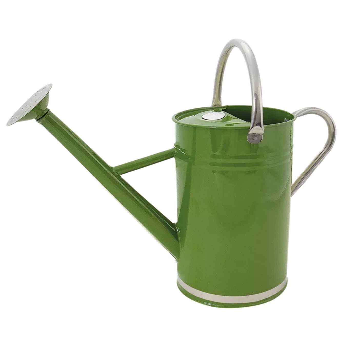 Kent & Stowe Gießkanne Kent & Stowe Gießkanne Olivgrün 9L Stahl Klappbarer Griff Brausekopf