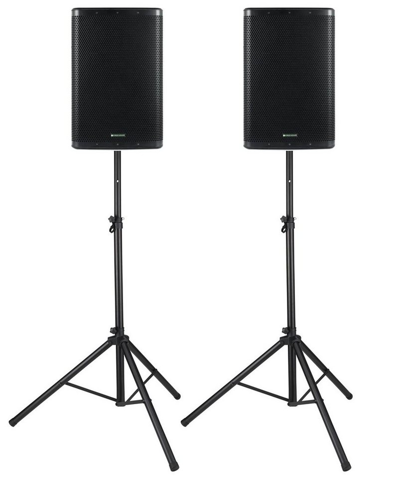 Pronomic C-215 MA - Aktive 2-Wege Bi-Amp Box Stereo Set Lautsprecher 2.0 (Bluetooth, 500 W, mit 2 Kanälen - 15 zoll Woofer - DSP-Presets inkl. Stative)