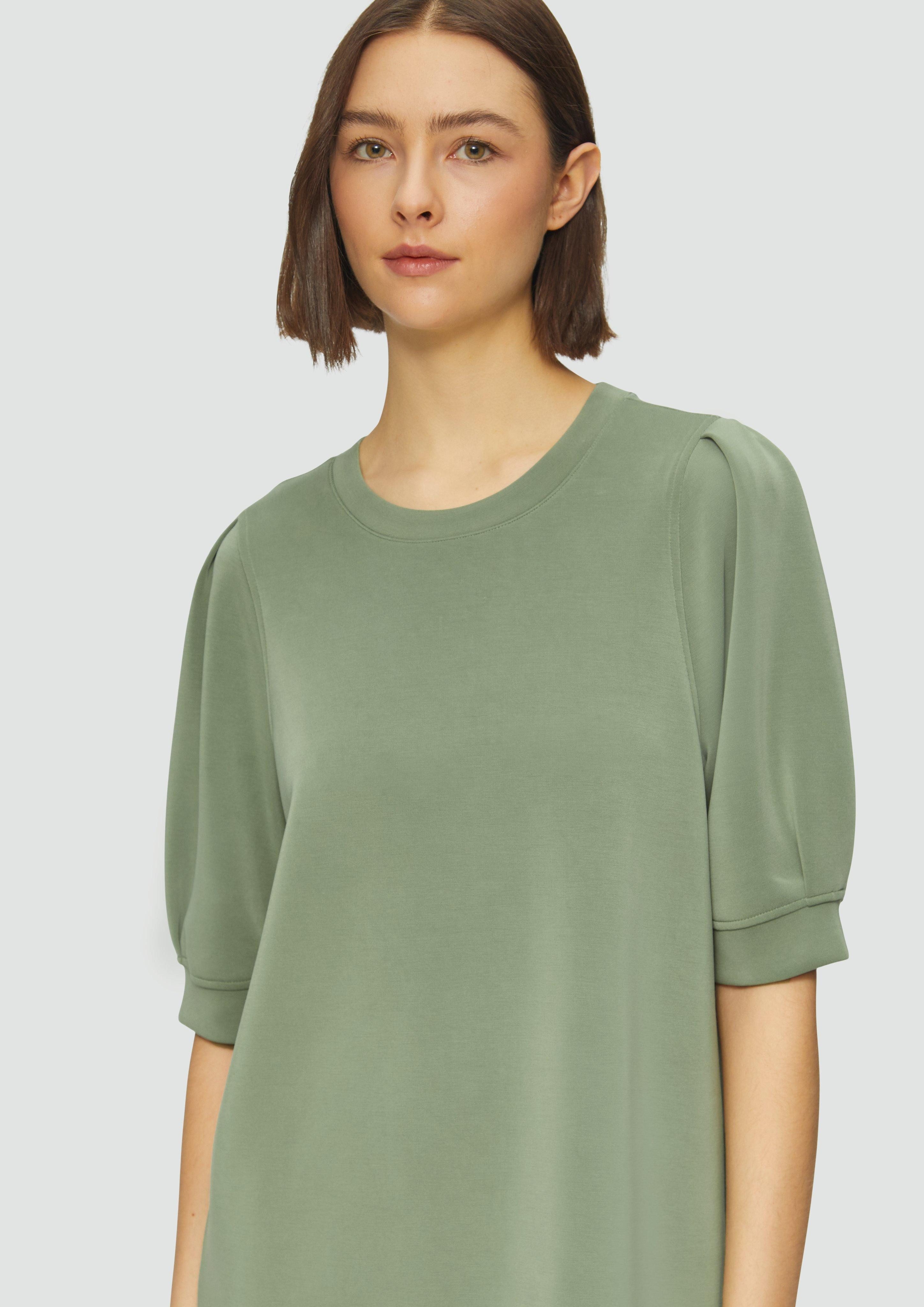 s.Oliver Minikleid Kurzes Scuba-Kleid mit Faltendetail günstig online kaufen