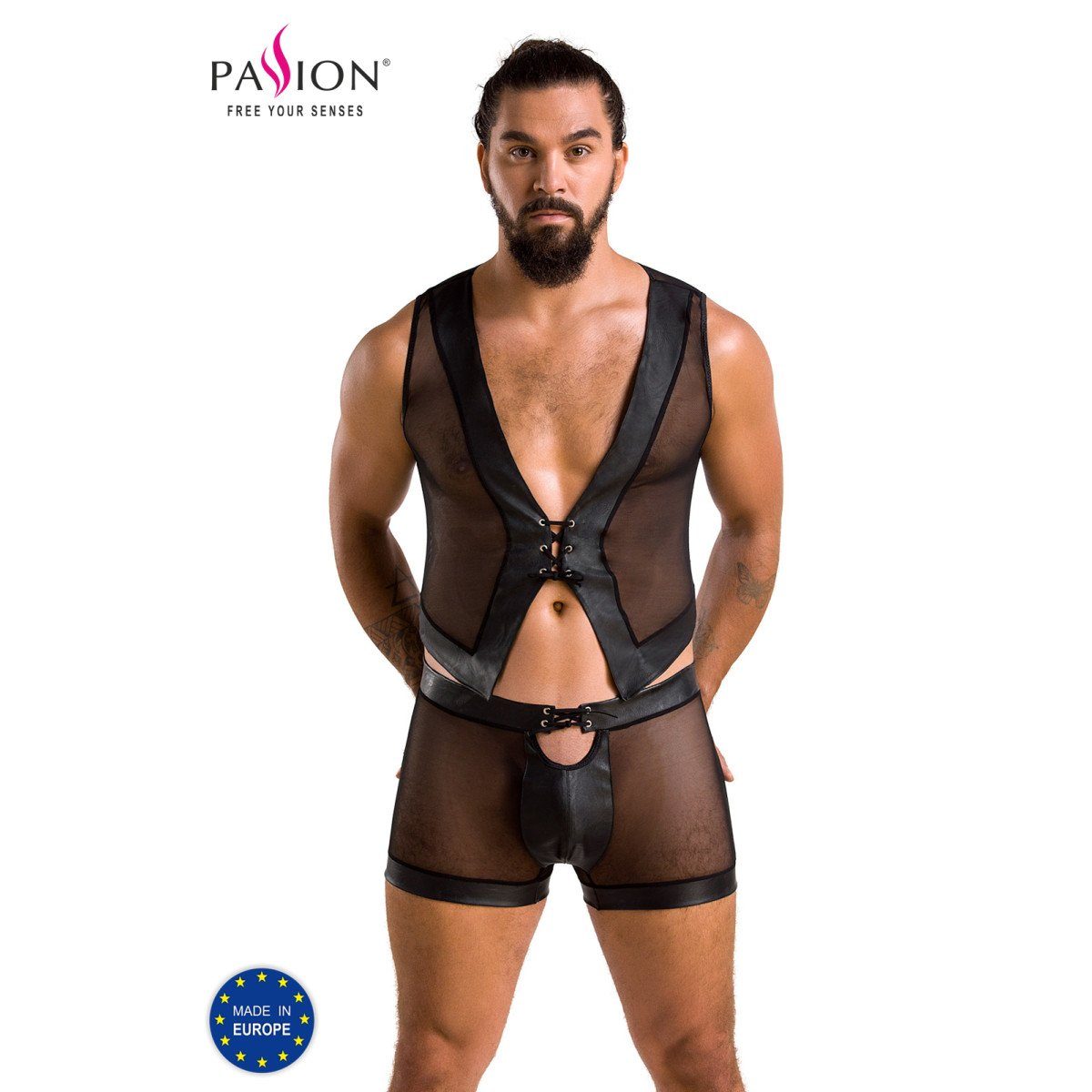 Passion Menswear Body PM 053 WILLIAM Set black - (L/XL,S/M,XXL)