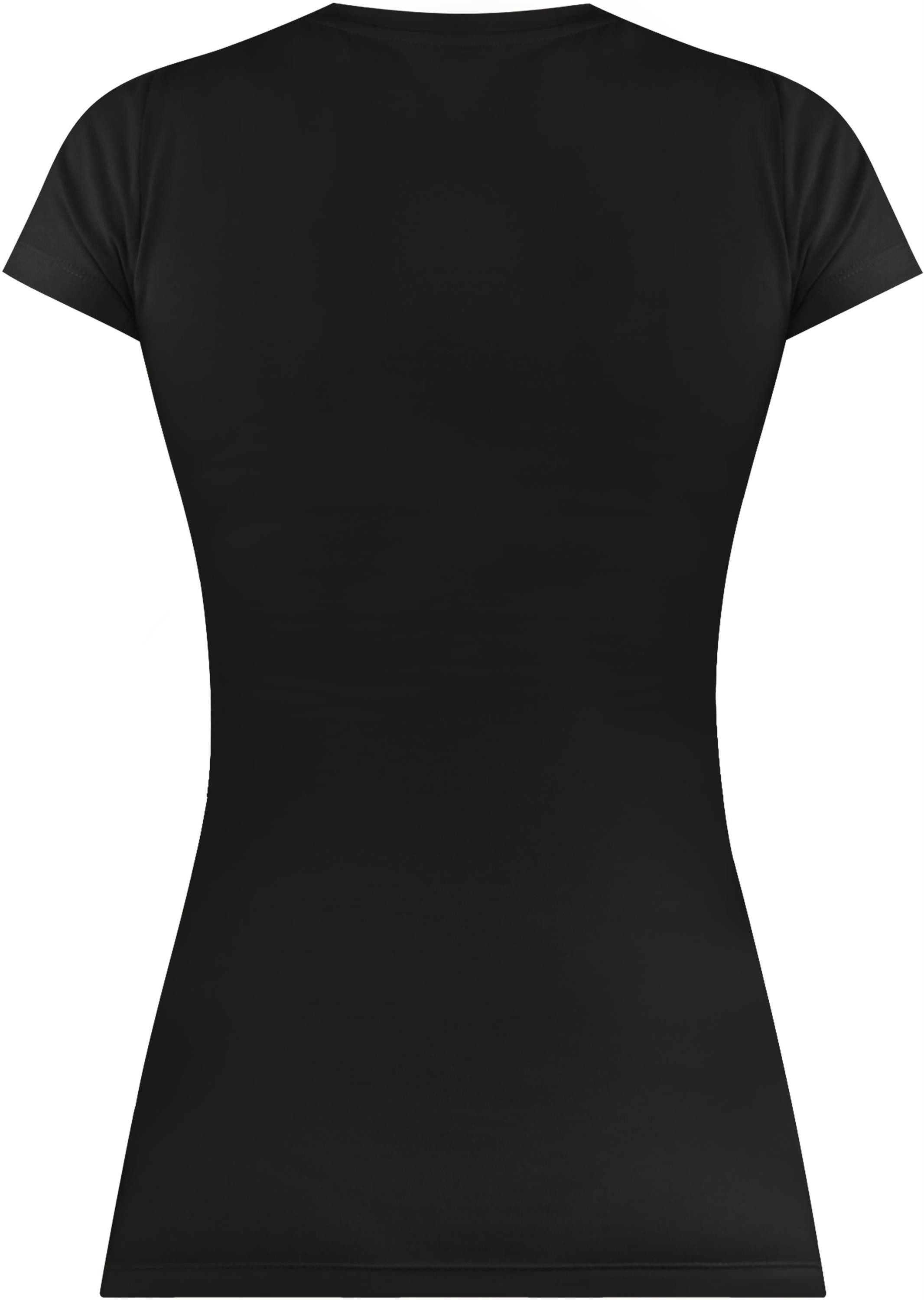 normani Kurzarmshirt Figurbetontes T-Shirt mit V-Ausschnitt günstig online kaufen