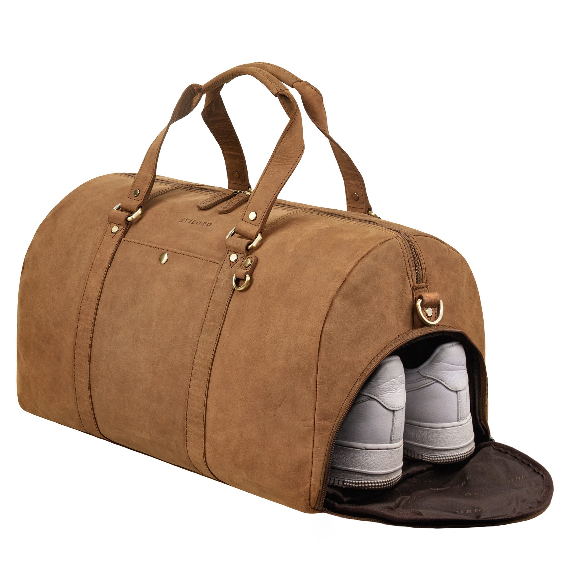 STILORD Weekender "Ventura" Echtleder Weekender Herren & Damen Groß