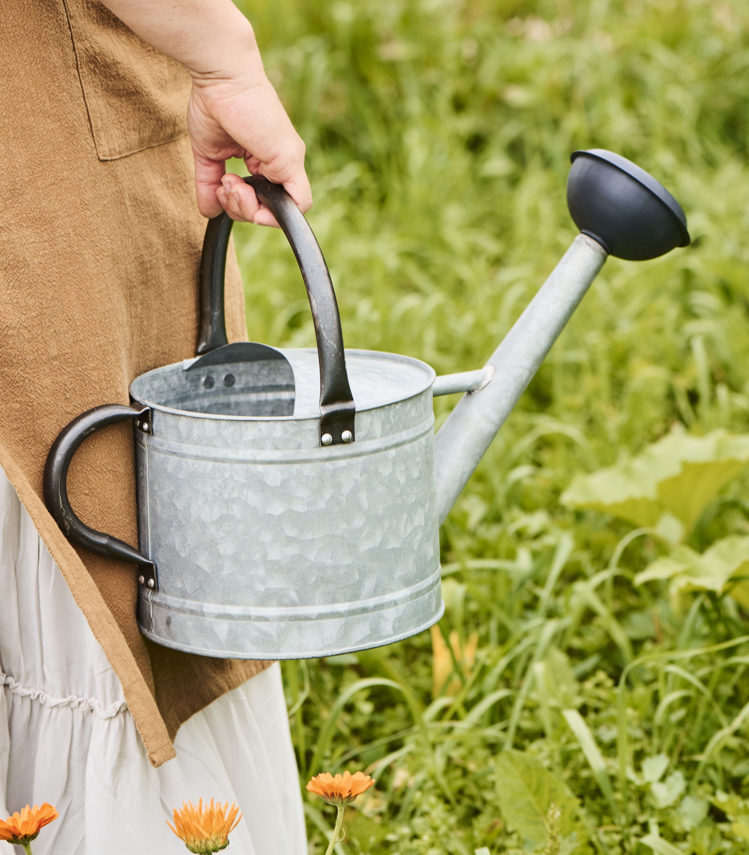 Ib Laursen Gießkanne Ib Laursen - Gießkanne 4,4 Liter Grau Schwarz Metall Retro 4272-18