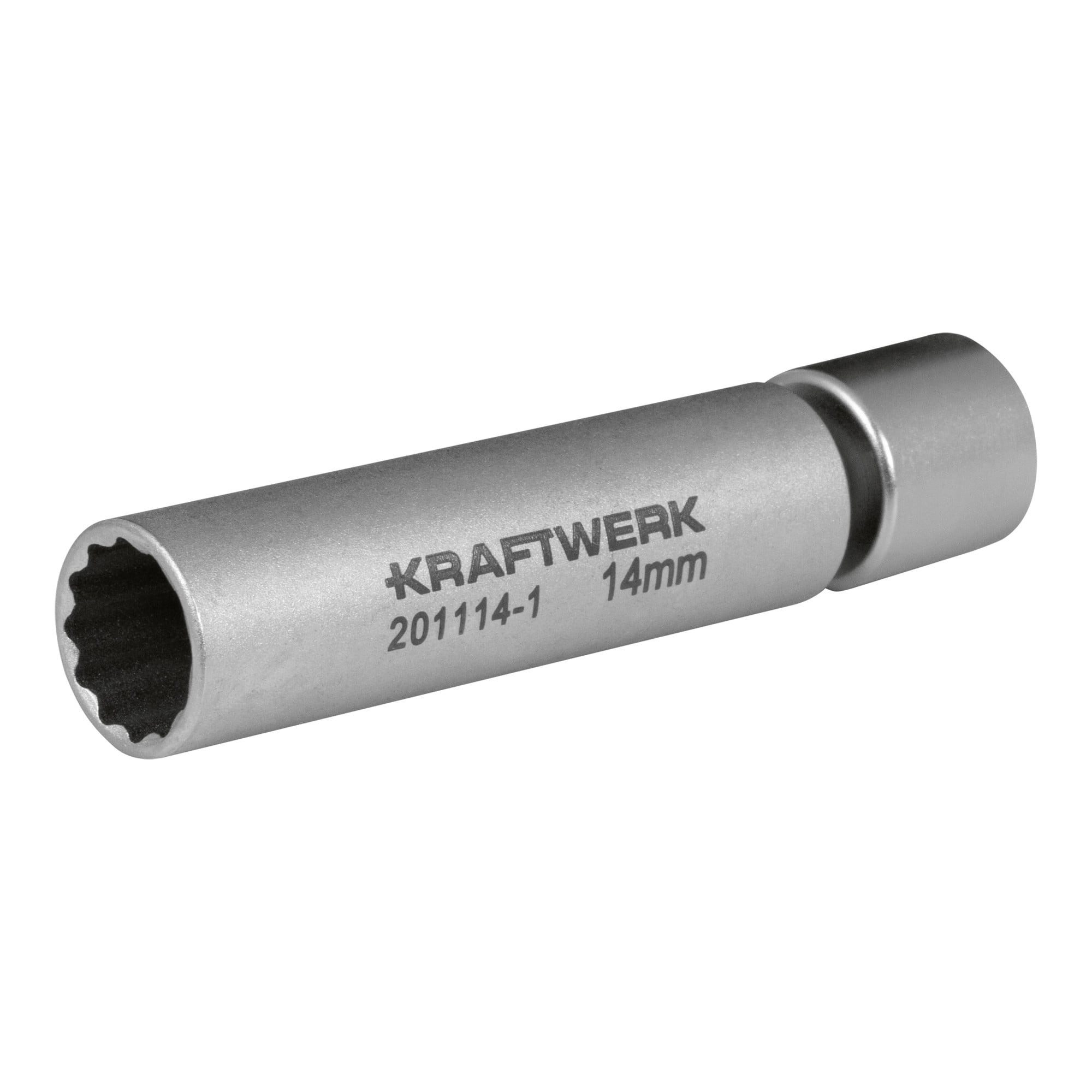Kraftwerk Stecknuss Kraftwerk 3/8" Zündkerzen-Stecknuss 14 mm mit Gel.