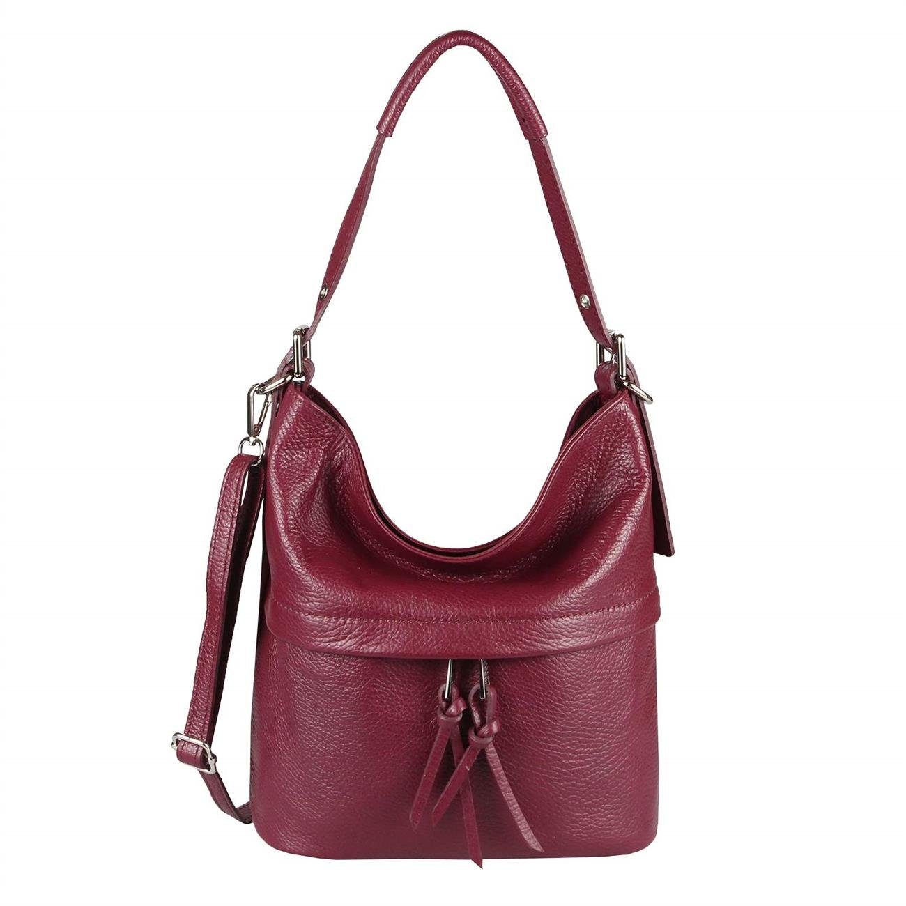 Schultertasche Made in Italy Damen XL Leder Shopper